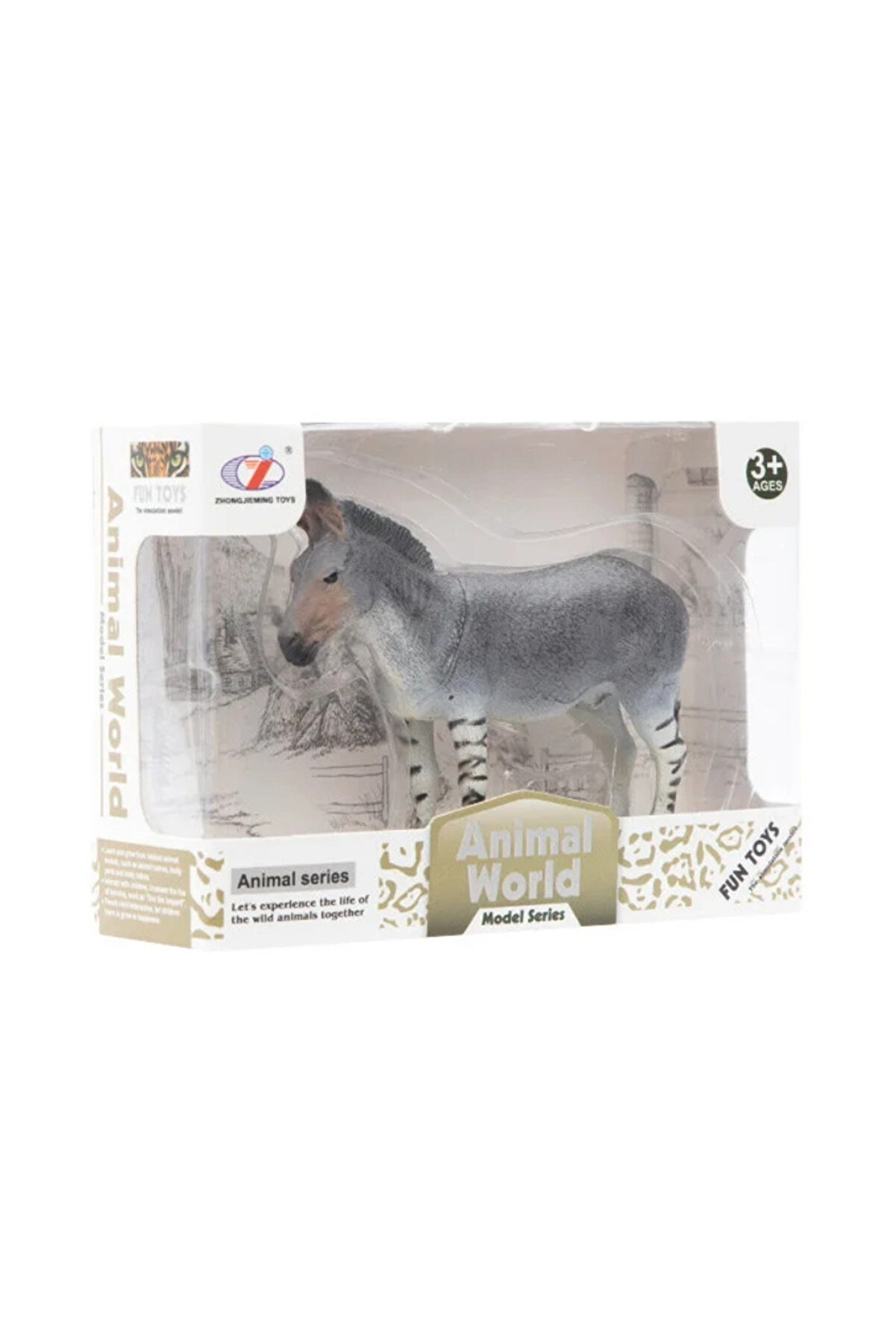 Kutulu Model Fi̇gür Hayvan Çi̇zgi̇li̇ Eşek