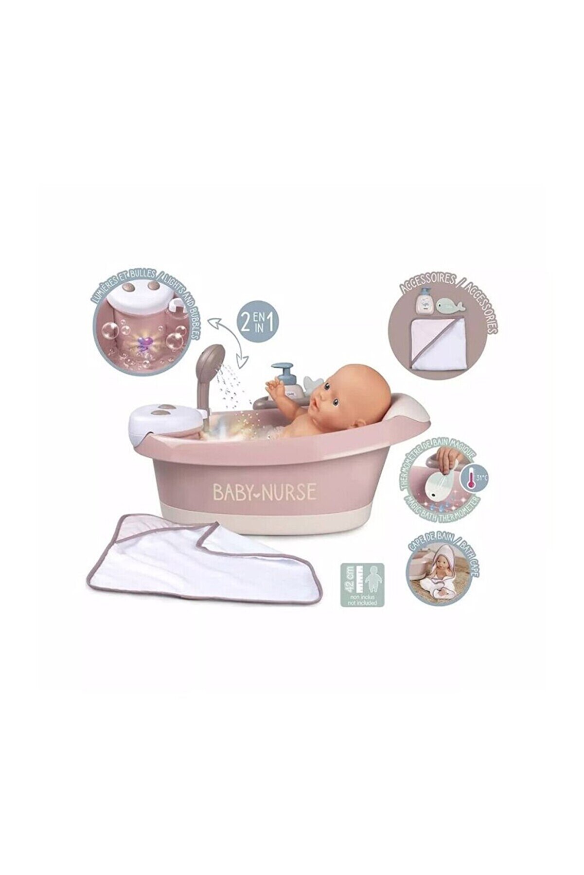 7600220368 Baby Nurse Sesli̇ Ve Işıklı Balneo Banyo Seti̇ -Si̇mba