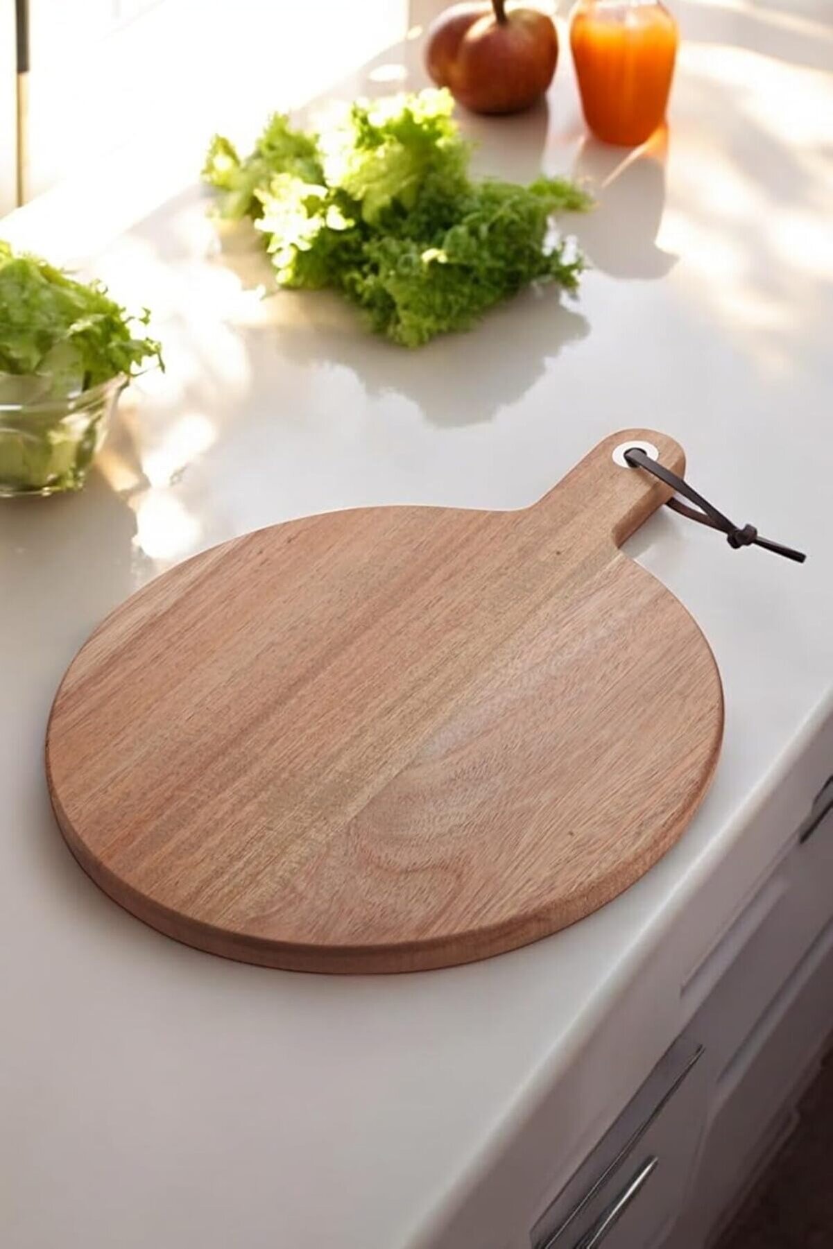 STOREMAX shopverse Akasya Ağacı Sunum ve Servis Tahtası, Akasya Tahtası Saplı, Et, Peynir, Ekmek, Sebze ve Me