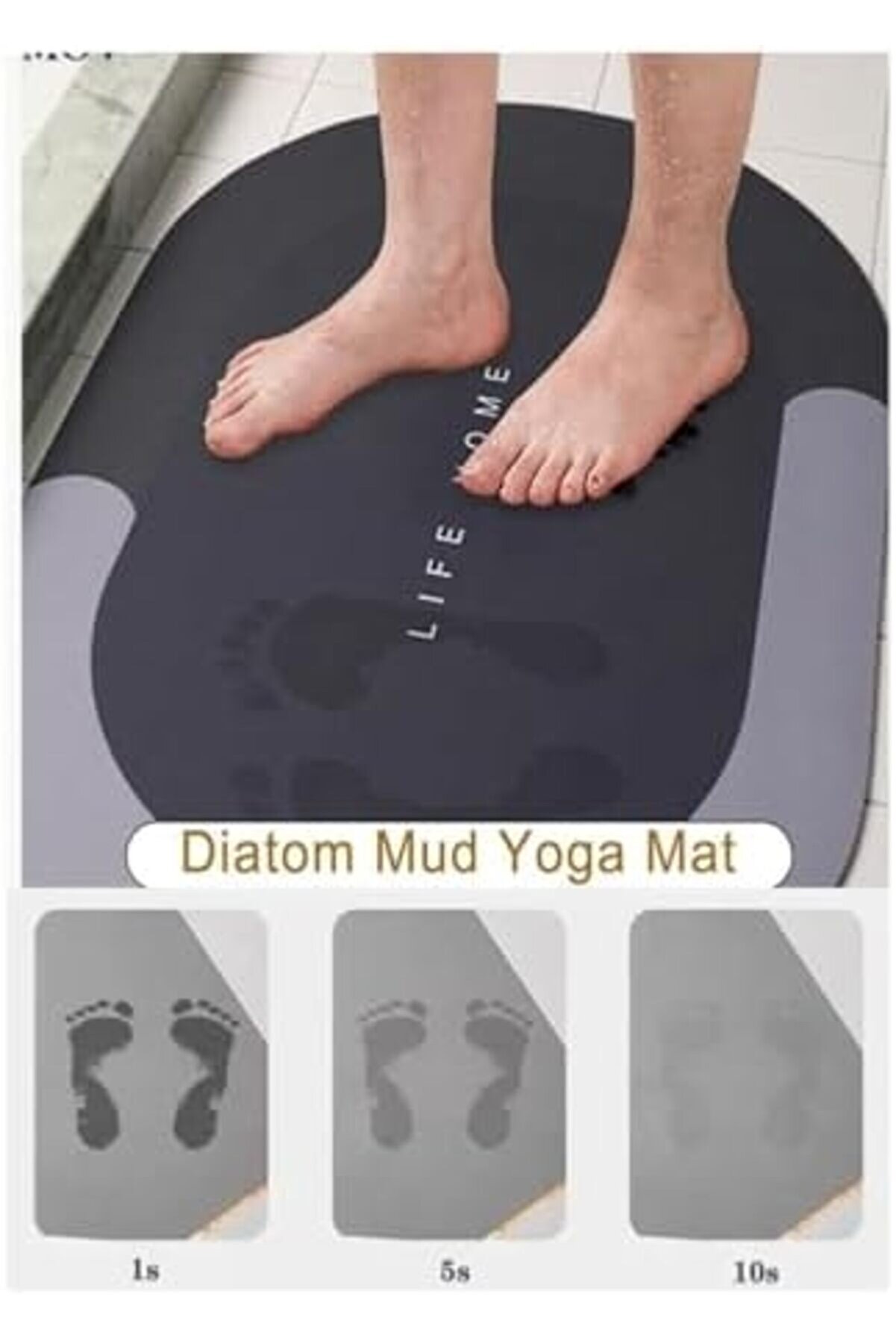 Shopverse Özel Si̇hi̇rli̇ Su Emi̇ci̇ Paspası Kaymaz Tabanlı Abdest Paspası 3,5 Mm 40X60 Trendfli̇ck 101477