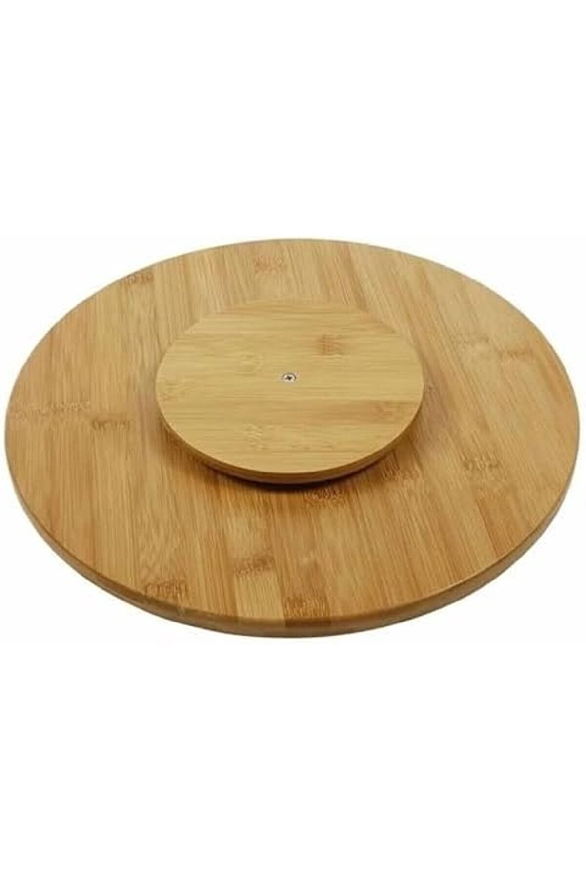 Shopverse Bambu 360 Derece Dönen Lüx Servi̇s Sunum Tabağı, 30 Cm, Pi̇zza Ve Peyni̇r Sunum Tahtası Trend