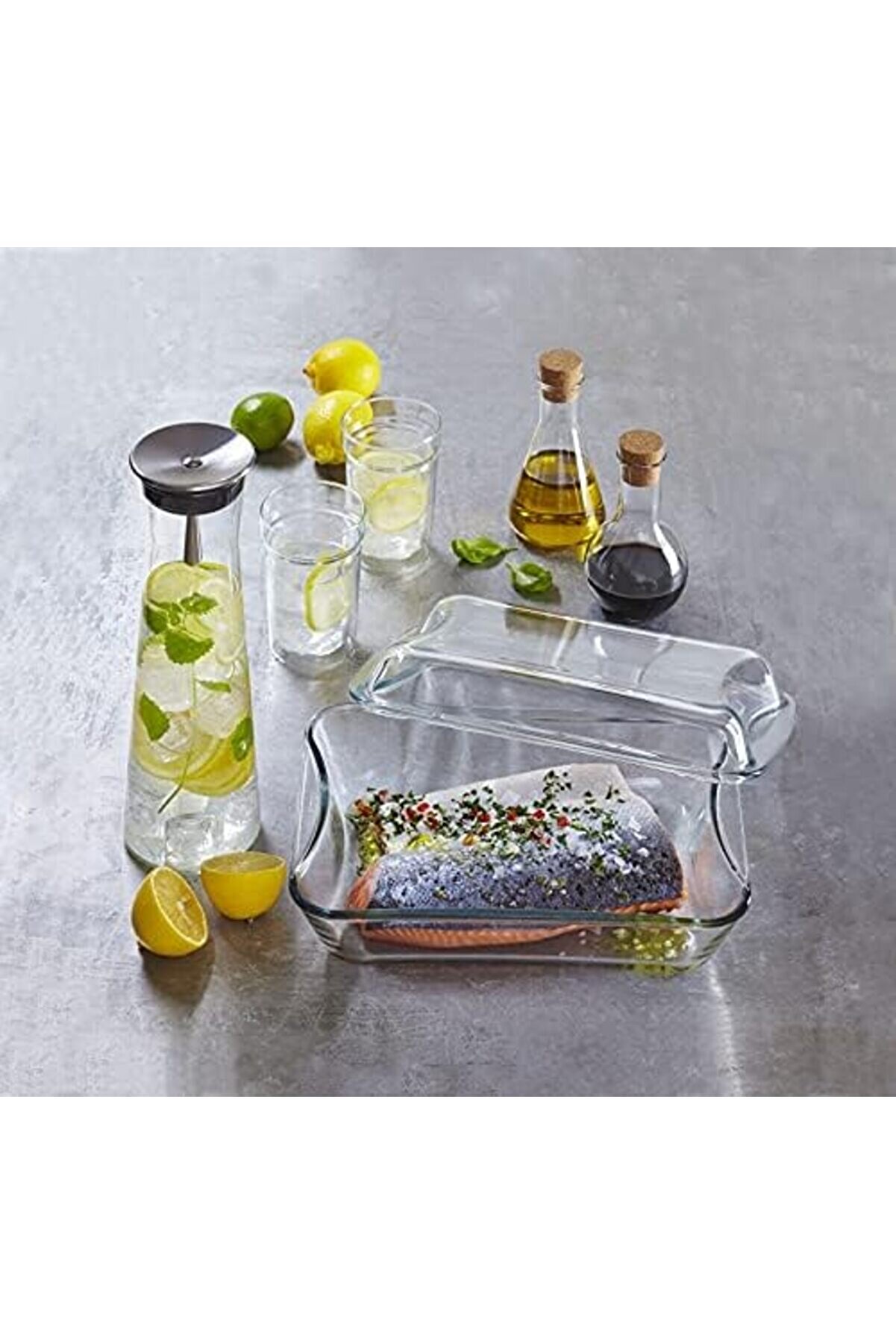 Shopverse 093 006 103 Sürahi̇ Yakl. 1100 Ml Isıya Dayanıklı Borosi̇li̇kat Camdan Prati̇k Dökme Ağızlıklı