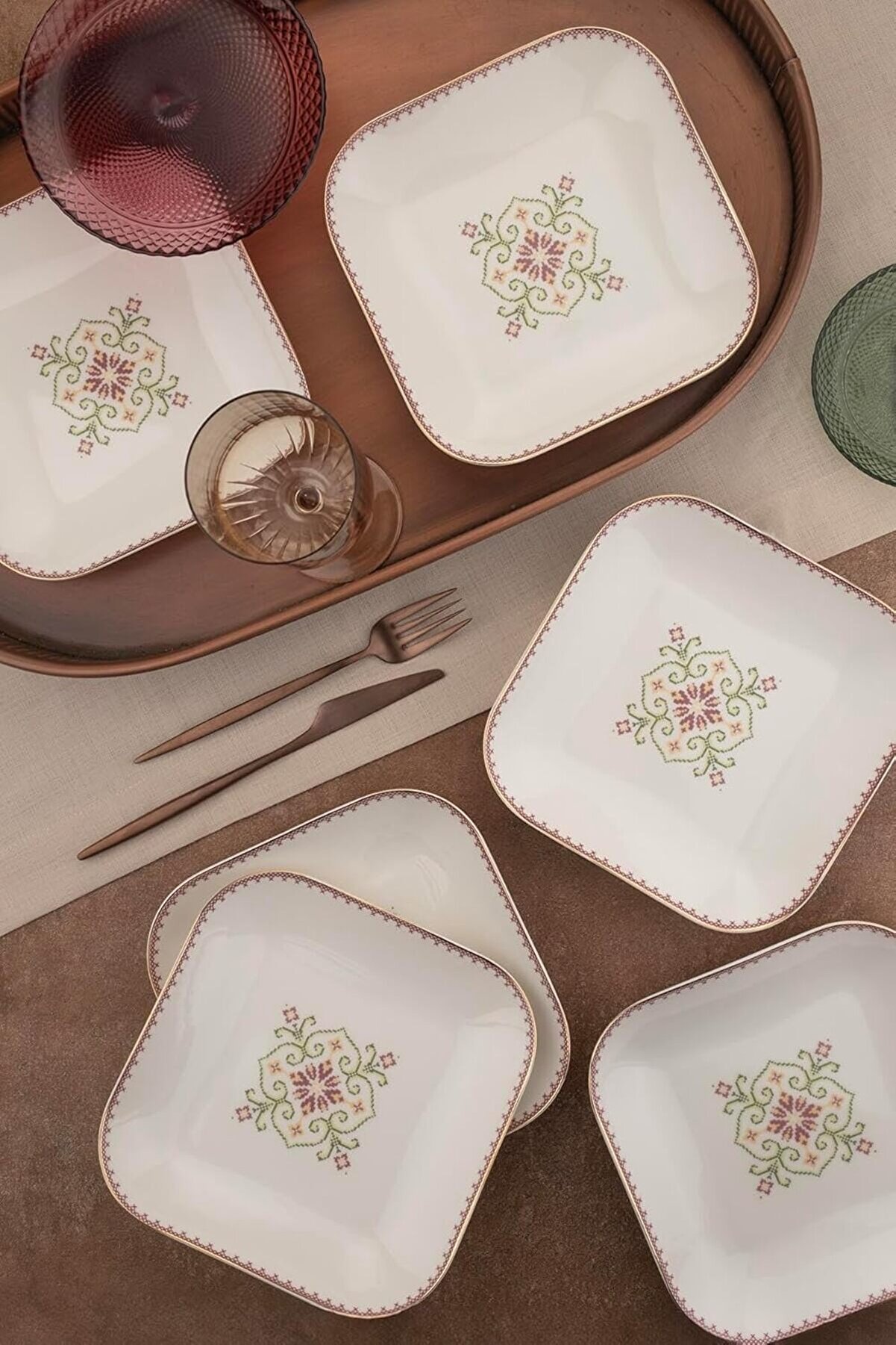 STOREMAX shopverse Minas 6 Parça 20 Santimetre Çukur Tabak, Goblen trendflick 1014773