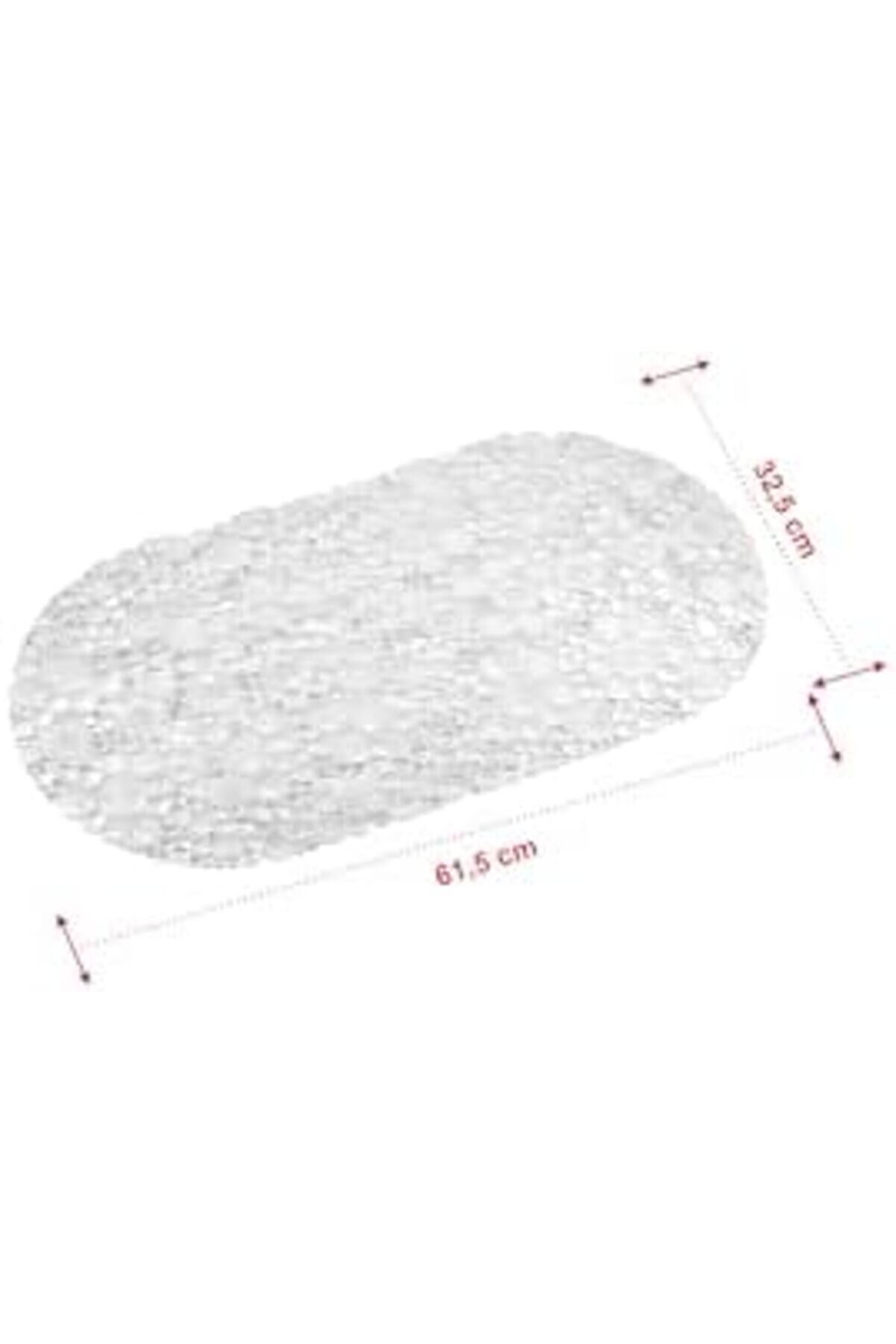 Mark Premi̇um Seri̇si̇ - Küvet İçi̇ Kaydırmaz Yuvarlak Desenli̇ Paspas 62 X 32 Cm, Şeffaf 978262