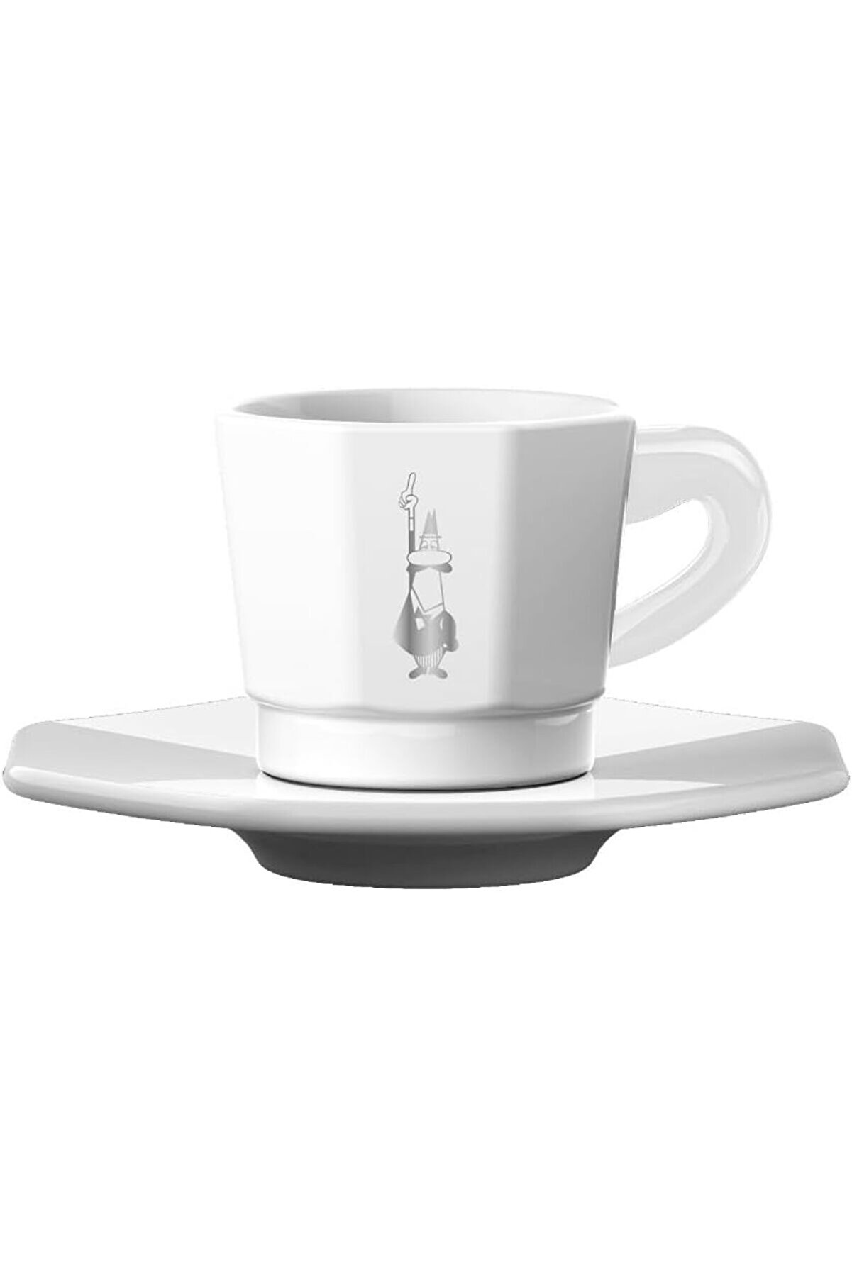 STOREMAX shopverse - 4'lü Espresso Fincan Seti - Sekizgen Tasarım - Beyaz Renk - trendflick 1014773