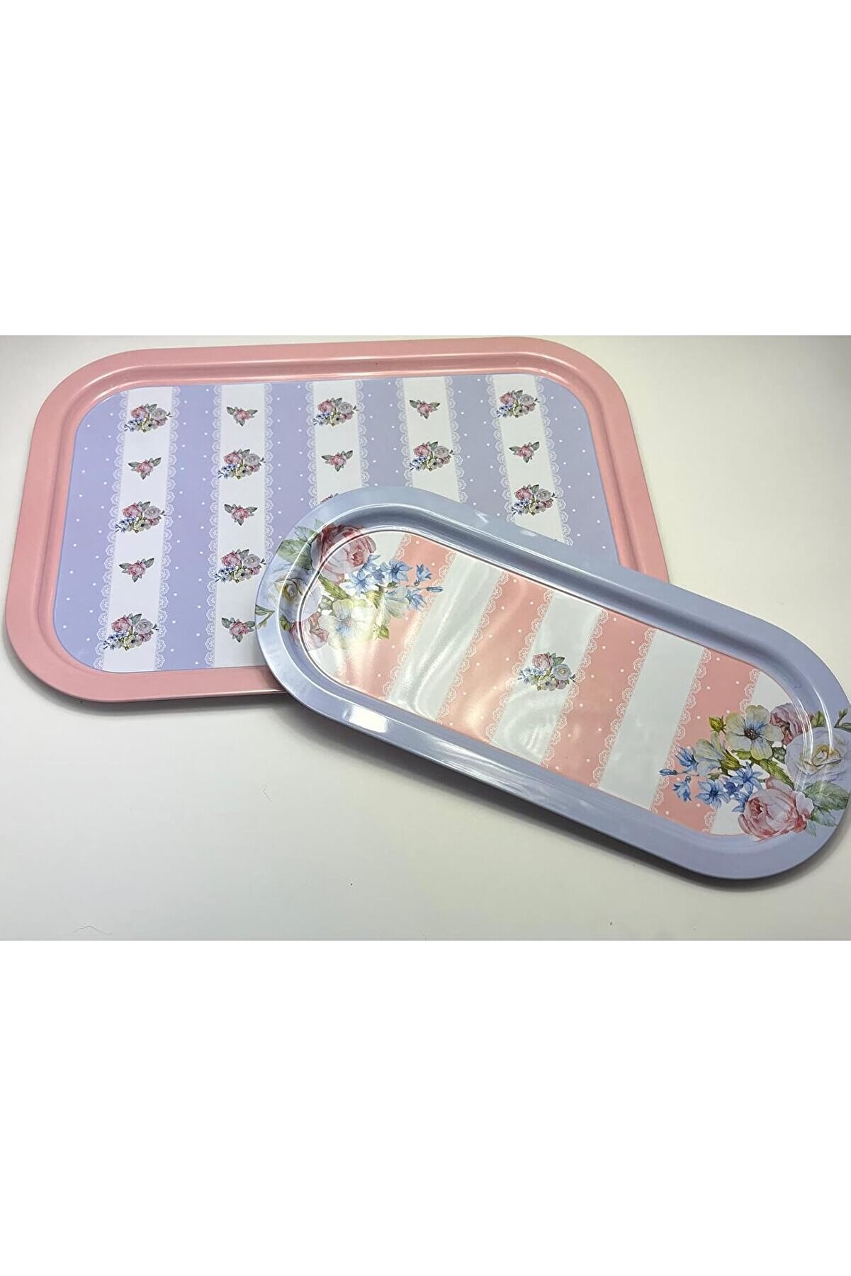 STOREMAX shopverse Metal Tepsi Seti – Çiçek Desenli trendflick 1014773