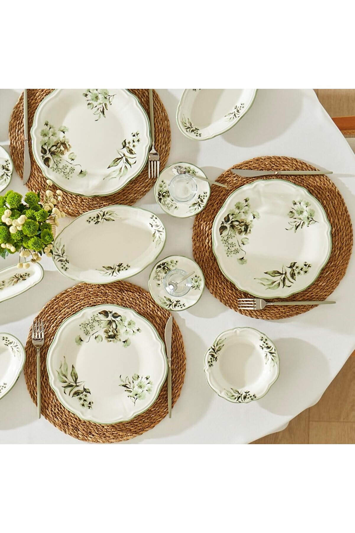 STOREMAX shopverse Julia 26 Parça 6 Kişilik Kahvaltı Takımı Yeşil trendflick 1014773