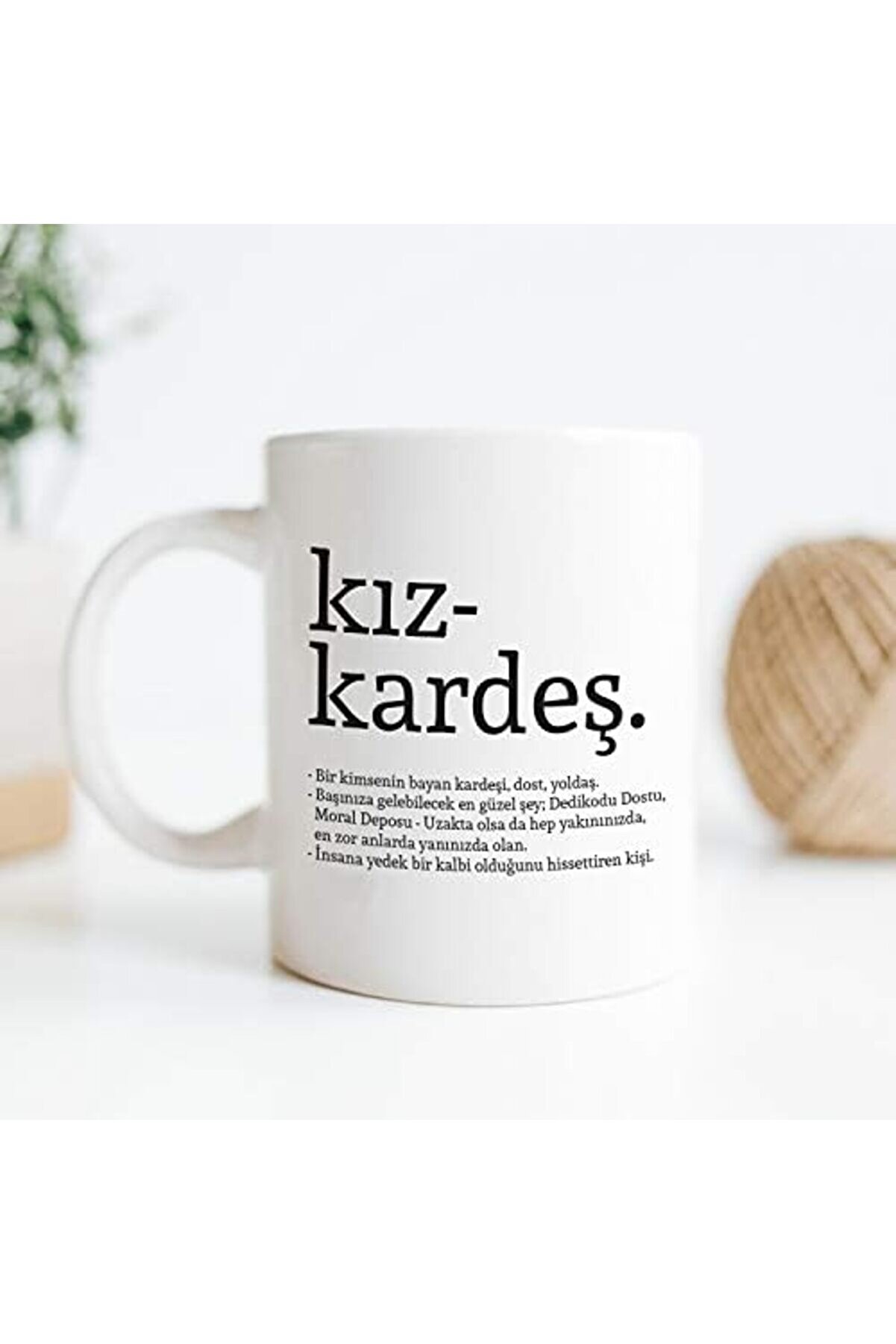 Shopverse Kız Kardeş Keli̇me Anlamlı Baskılı Kupa Kahve Bardağı Kız Kardeşe Özel Tasarım Hedi̇ye 10722