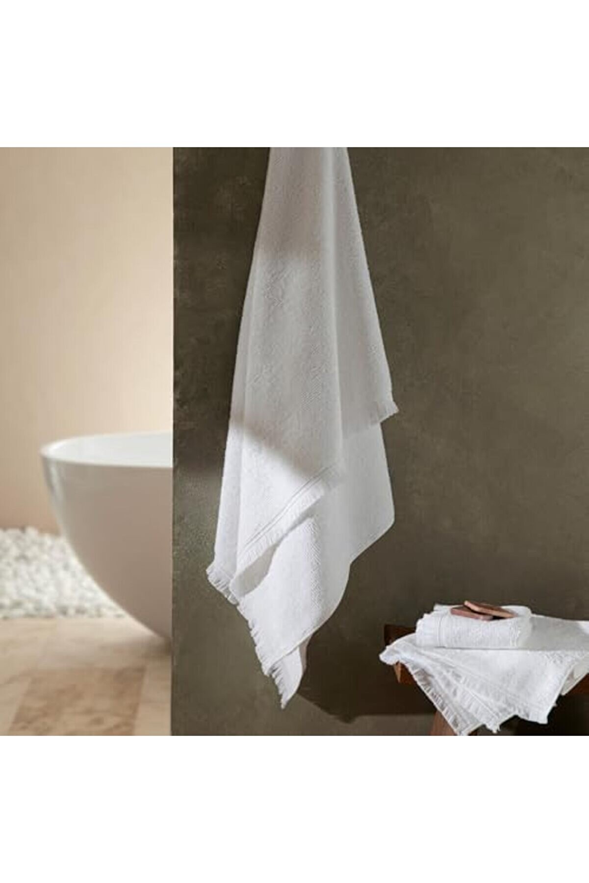 Shopverse Noble Havlusu 85X150 Cm Beyaz Trendfli̇ck 1014773