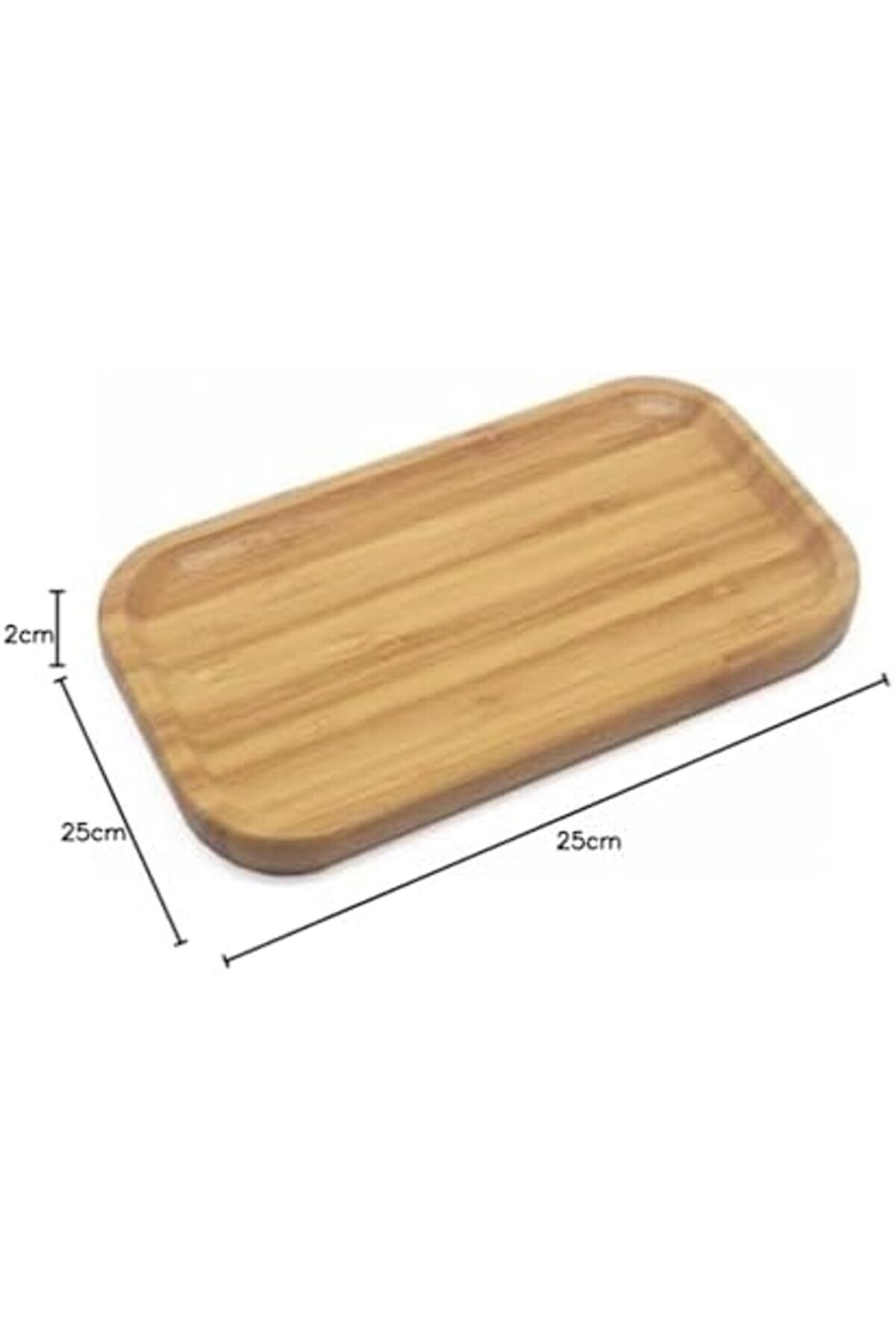 Shopverse Bambu Lüx Di̇kdörtgen Servi̇s 25 * 14Cm, Sunumluk & Çerezli̇k Sunum Tabağı Trendfli̇ck 1014773