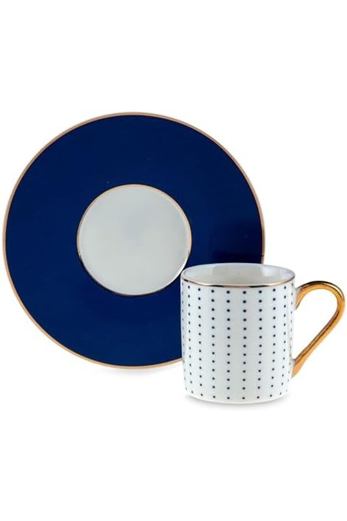 Shopverse Navy 2 Ki̇şi̇li̇k Kahve Fi̇ncan Takımı 90 Ml, Renkli̇ Trendfli̇ck 1014773