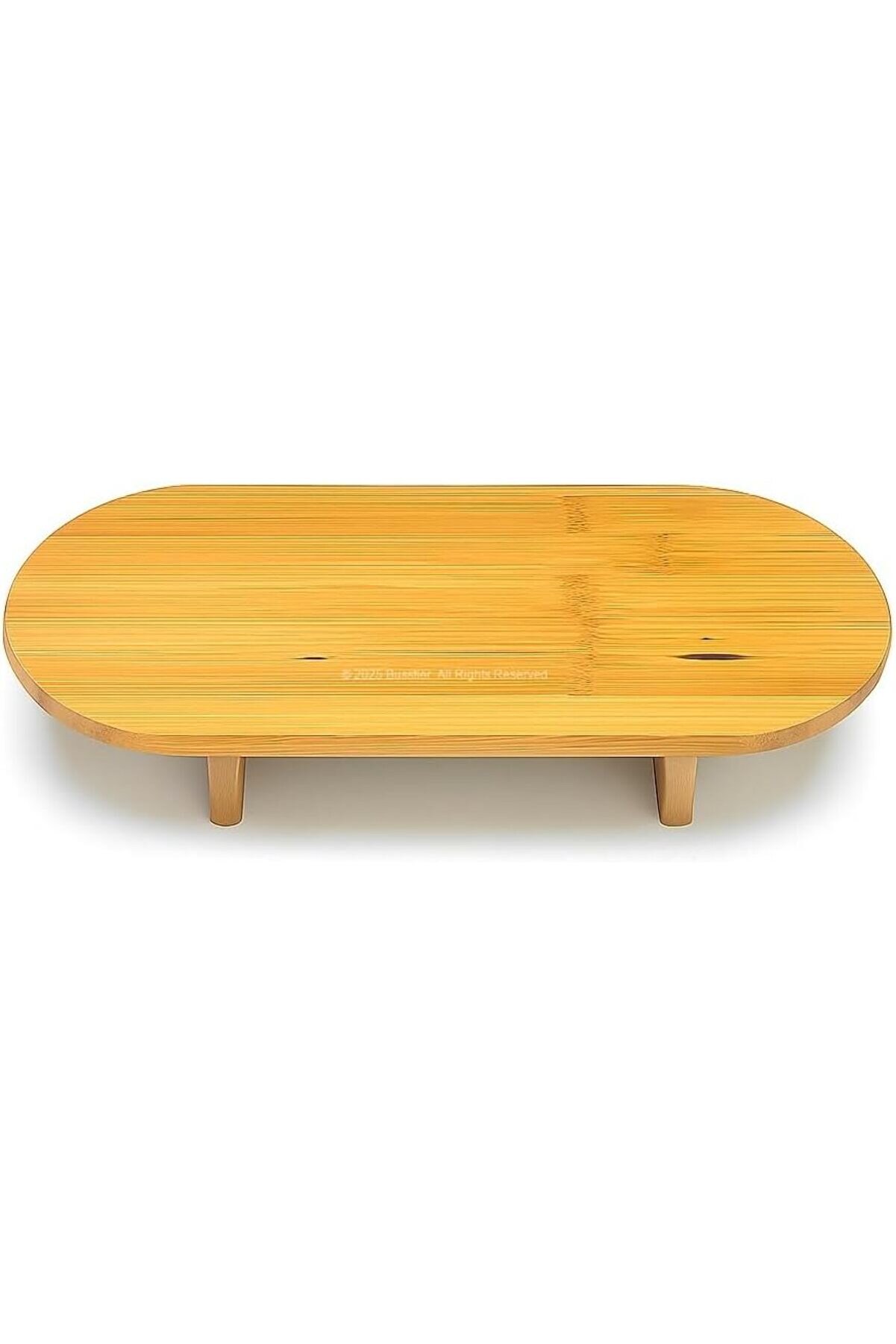 STOREMAX shopverse Ayaklı Oval Bambu Sunumluk Ahşap Servis Tabağı Modern Şık Sunum Tepsisi Kahvaltı Peynir Me