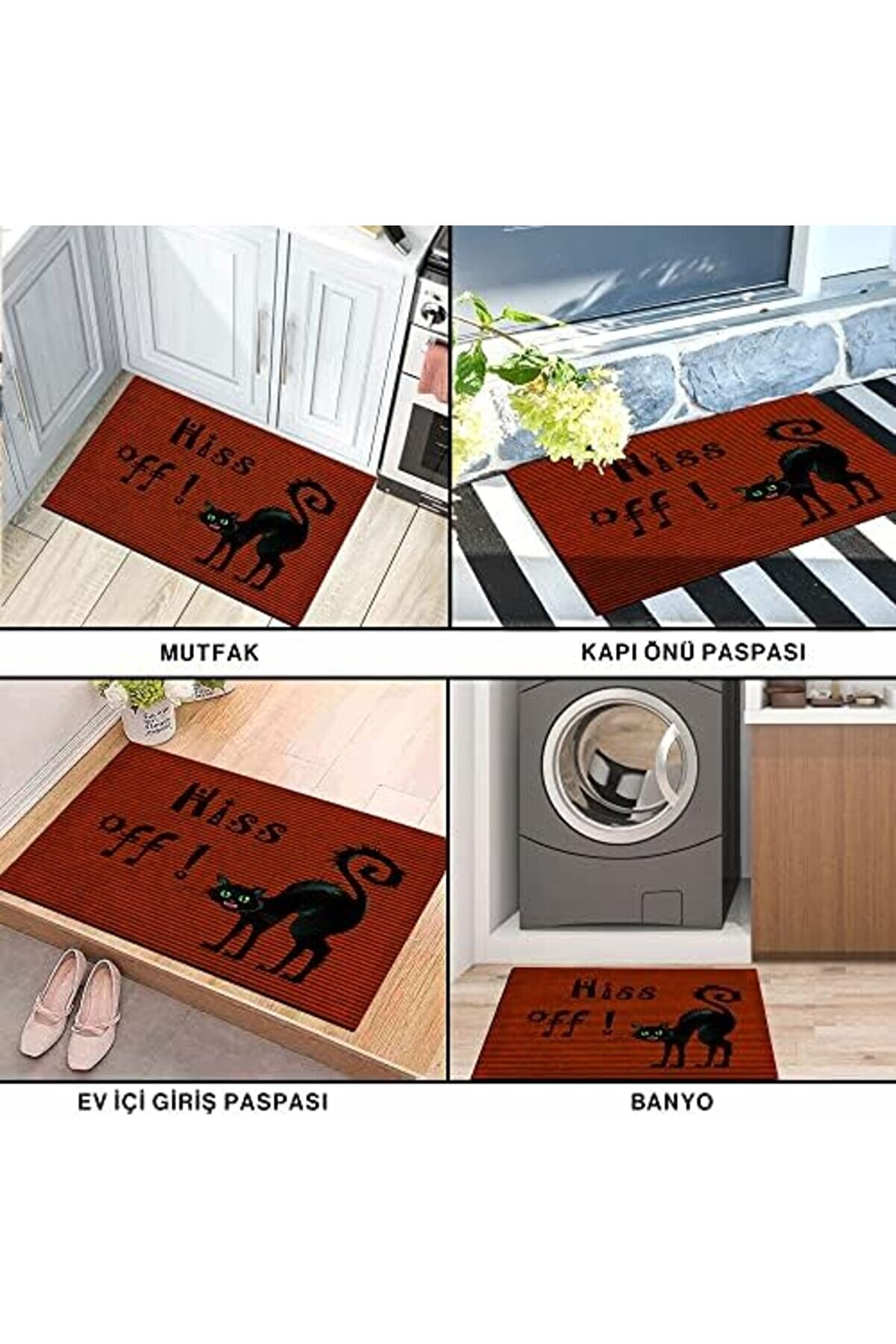 Shopverse Tasarımlı Dekorati̇f Kapı Önü Paspas, Dış Mekan/Ev İçi̇/ /Mutfak/Yatak Odası/Gi̇ri̇ş Paspaslar