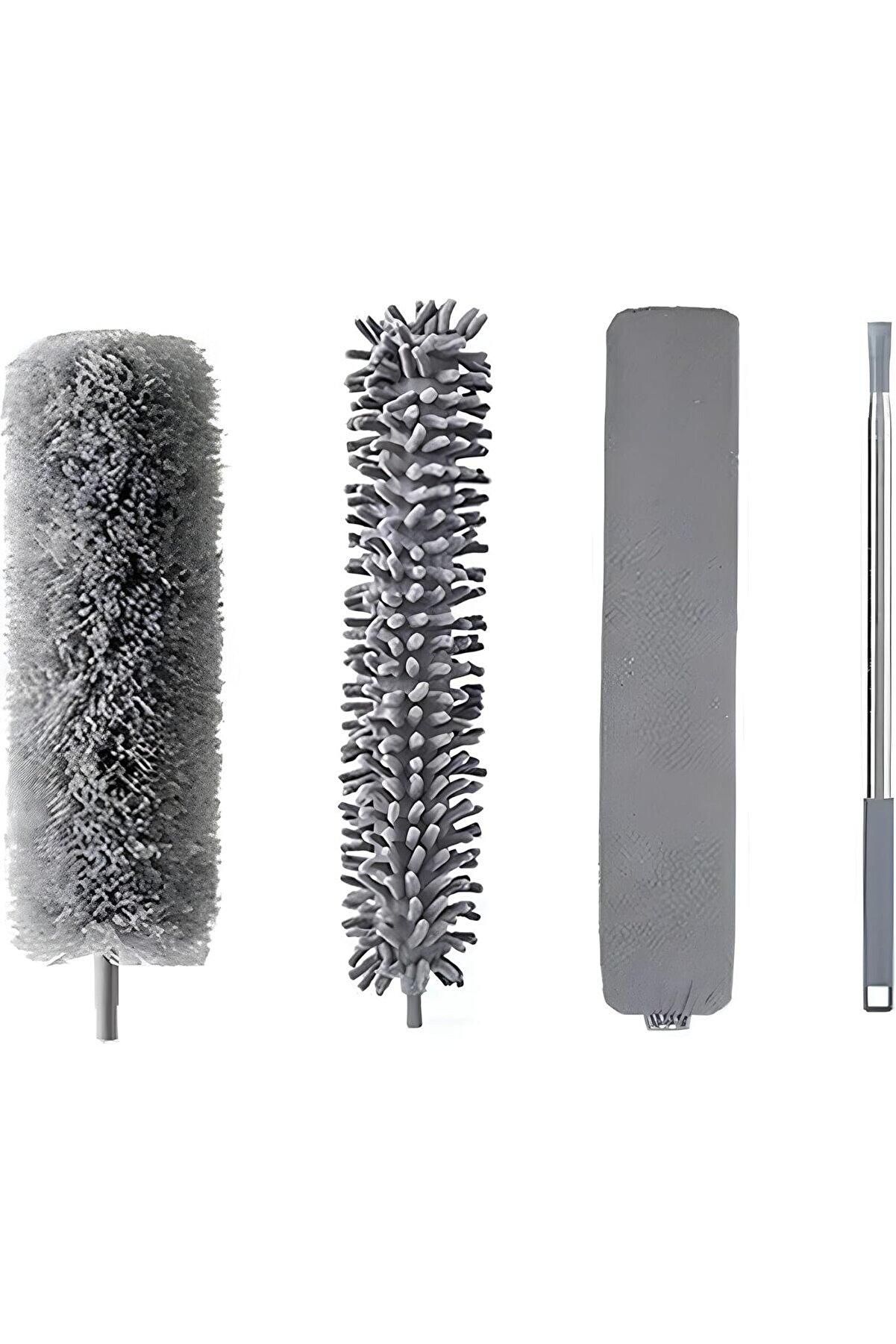 STOREMAX goldwhirl Teleskopik 3'lü Mop Temizlik Seti – Ayarlanabilir Saplı, Toz Alma Püsküllü, Çok Fonksiyonl