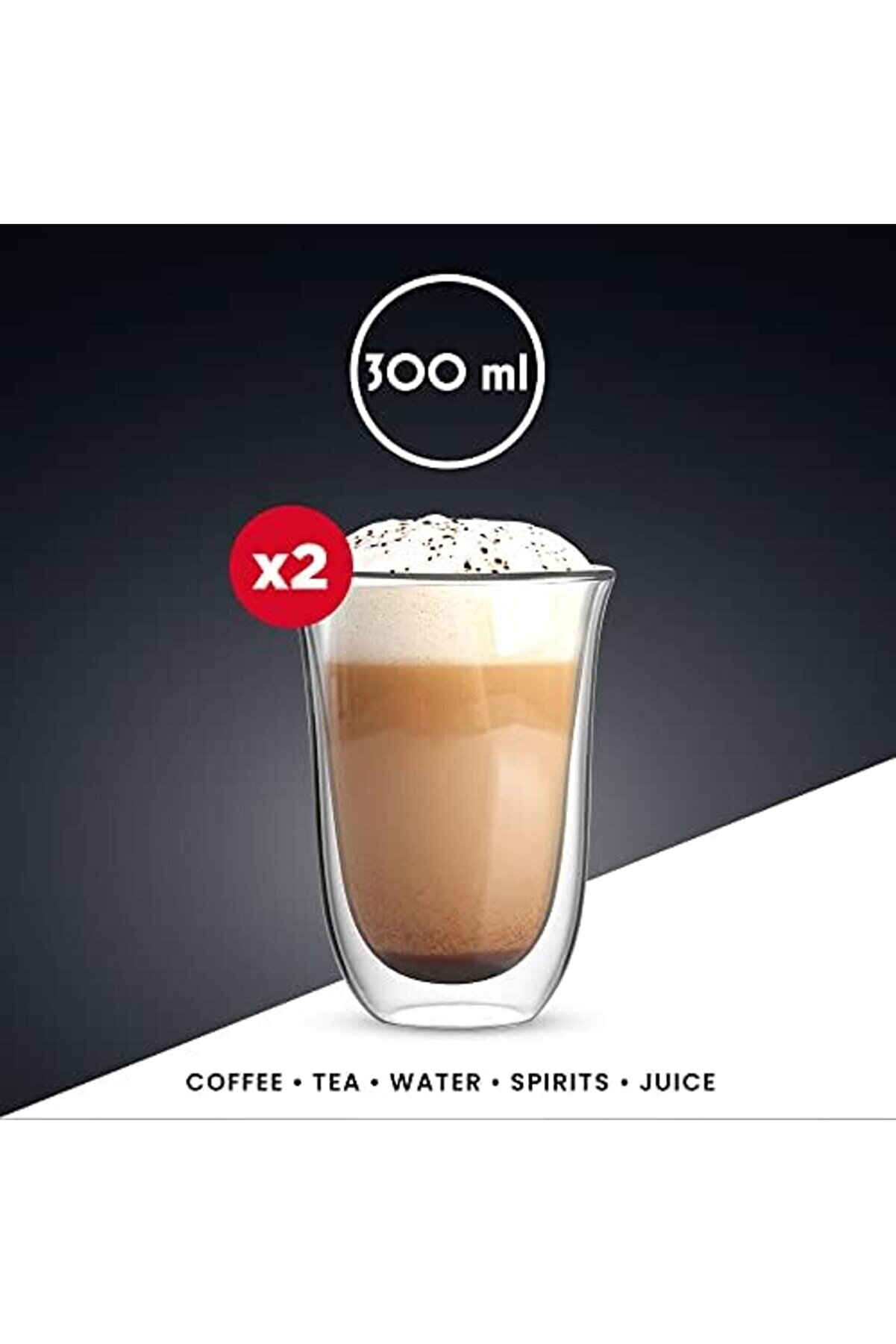 Shopverse - Fi̇renze Çi̇ft Duvarlı Cam 300Ml 2 Li̇ Set Trendfli̇ck 1014773