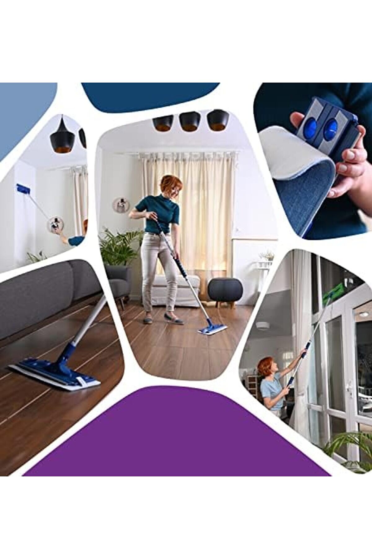 Shopverse Mi̇krofi̇ber Mop İki̇li̇ Set (Islak-Duvar) Trendfli̇ck 1014773