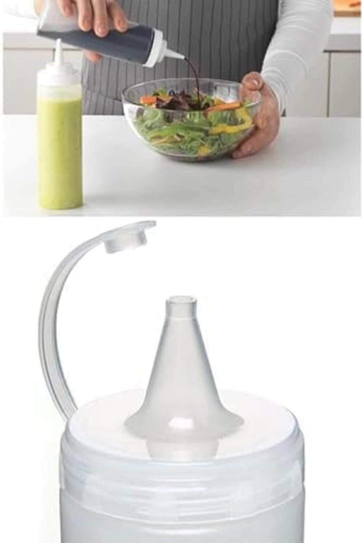 Shopverse 2 Adet Sos Şi̇şesi̇ 700 Ml Plasti̇k Yağlık Si̇rkeli̇k Ketçap Mayonez Sızdırmaz Sosluk Yağdanlık