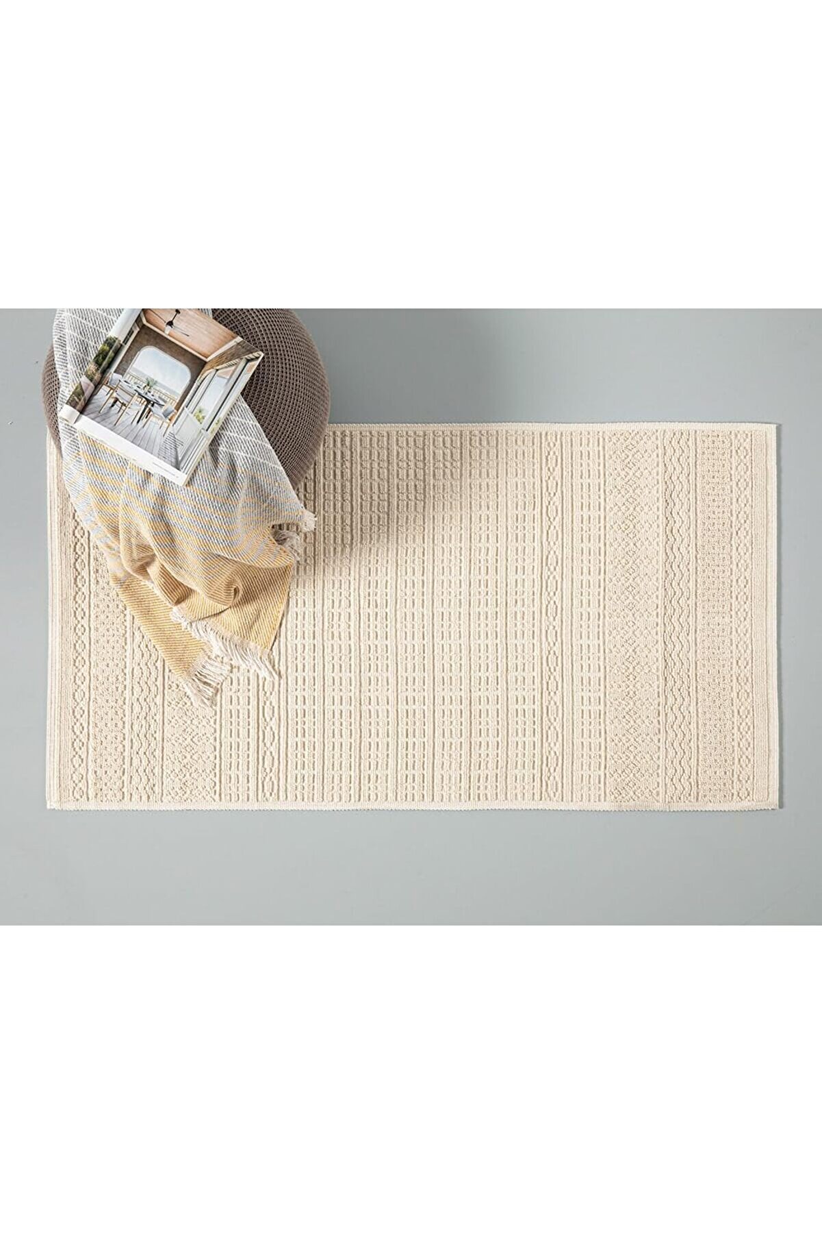 STOREMAX shopverse Thore Pamuklu KILIM 80x150 cm Krem trendflick 1014773