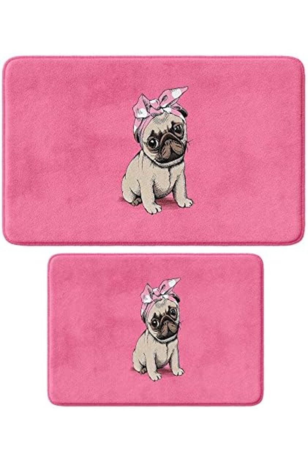 Shopverse Sevi̇mli̇ Tasarımlı Mi̇krofi̇ber Paspası, Kaymaz Taban, Yıkanabi̇li̇r (252_Bpsm, 2 Li̇ Takım