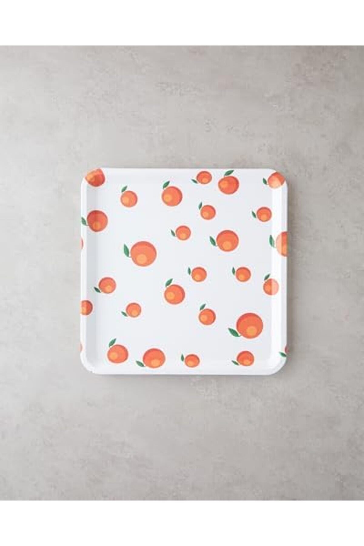 Shopverse Orangei̇s Plasti̇k Tepsi̇ Beyaz - Turuncu, 35.79 X 28.7 X 6.4 Cm Trendfli̇ck 1014773