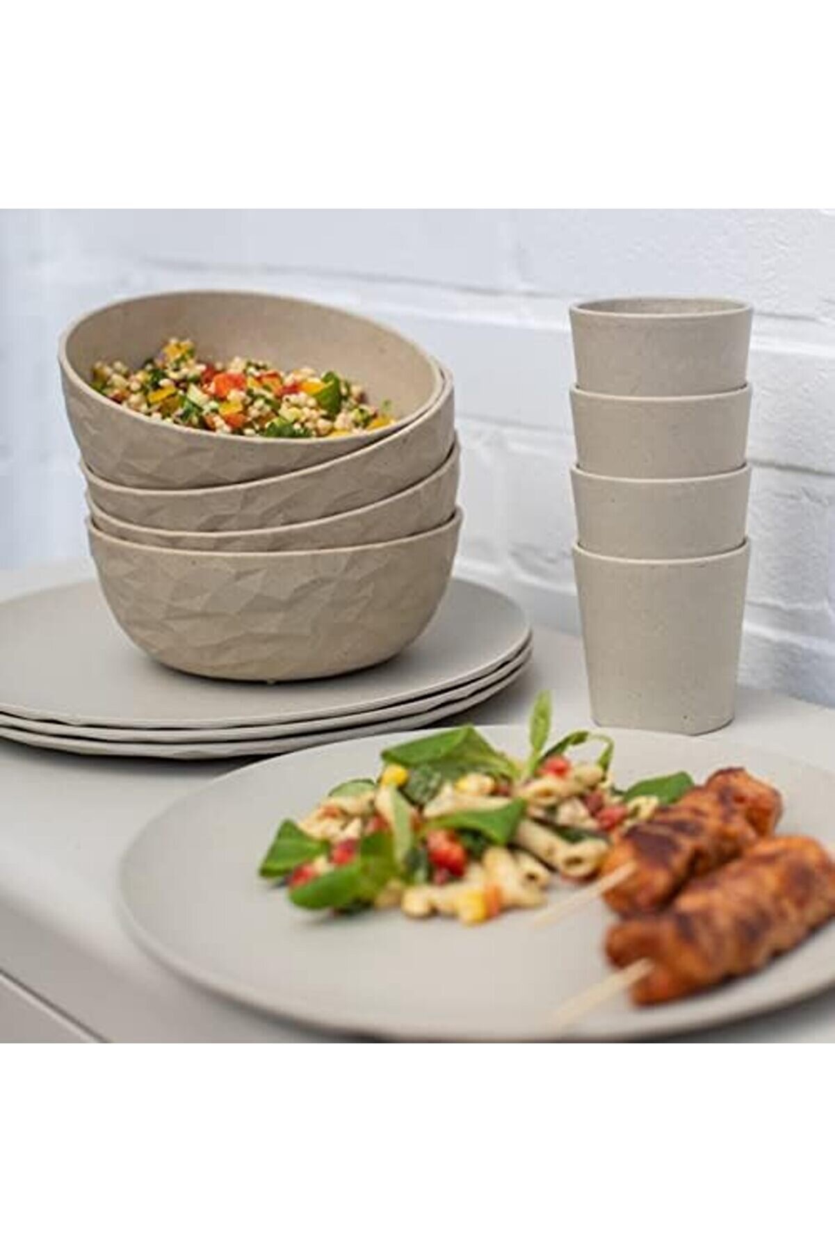 Shopverse 4 Lü Bej Tabak - 26 Cm Trendfli̇ck 1014773