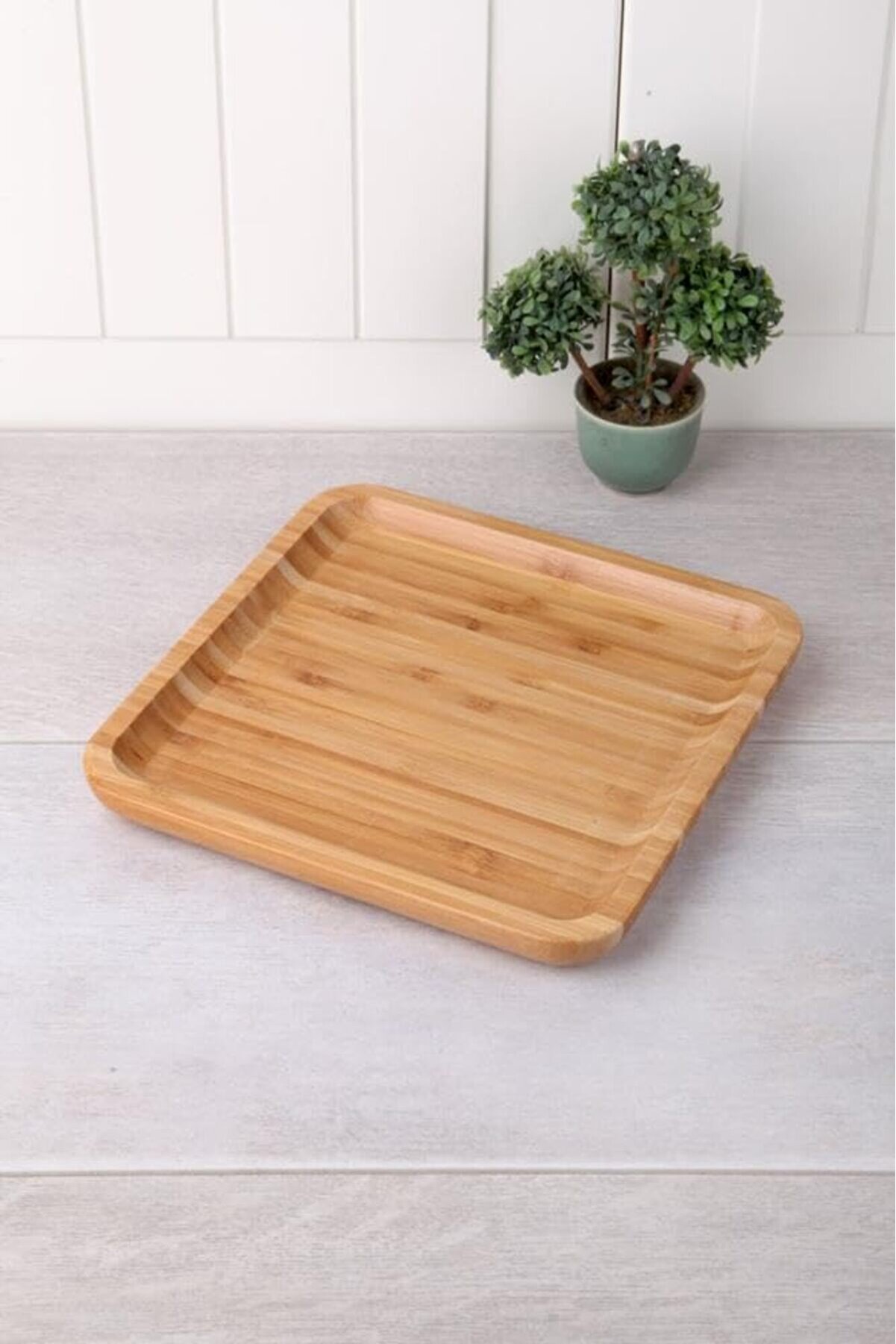 STOREMAX shopverse Bambu Lüx Kare Servis 20 * 20cm, Bambu Sunumluk & Çerezlik Kare Sunum Tabağı trendflick 10