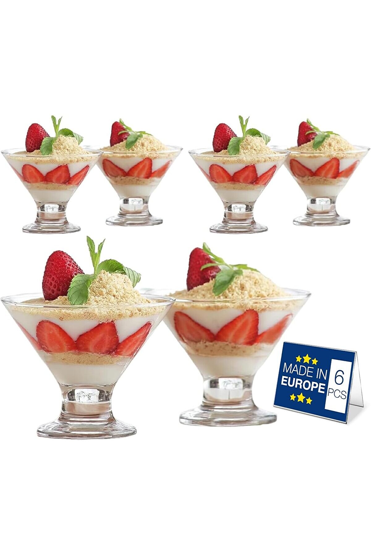 STOREMAX shopverse Crema 6'Lı Dondurmalık-Tatlı Servisi, Crema, 62467165 cc, Şeffaf trendflick 1014773