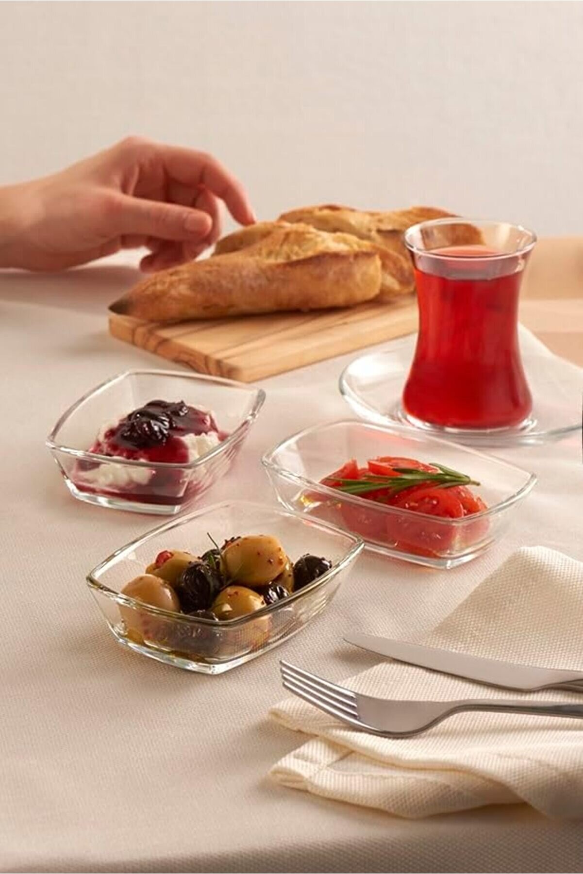 Shopverse Toki̇o Servi̇s (Meze) Tabağı - 3 Lü, 54663S00, Şeffaf Trendfli̇ck 1014773