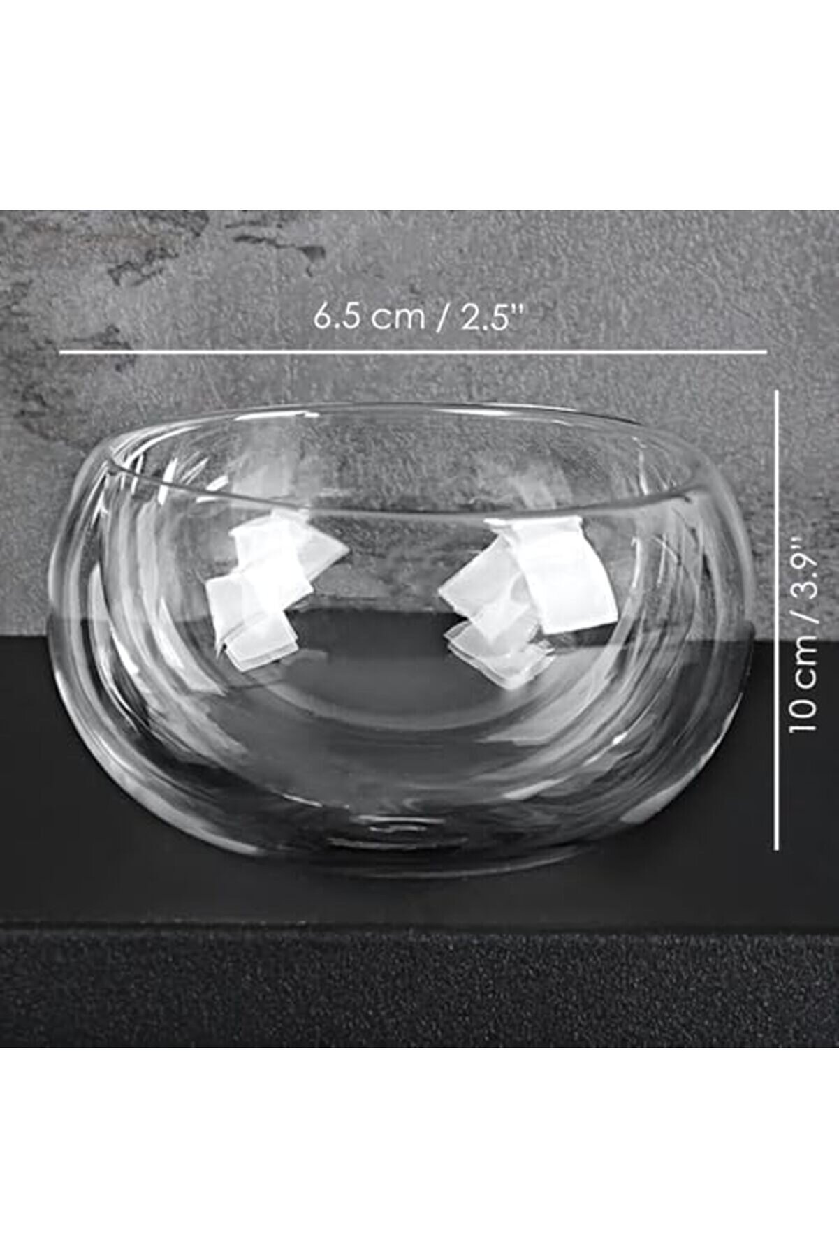 Shopverse Ci̇darlı Cam Servi̇s Kasesi̇ Seti̇, 6 Parça, Tatlı Ve Kahvaltılık Sunum İçi̇n, Isı Yalıtımlı Tr