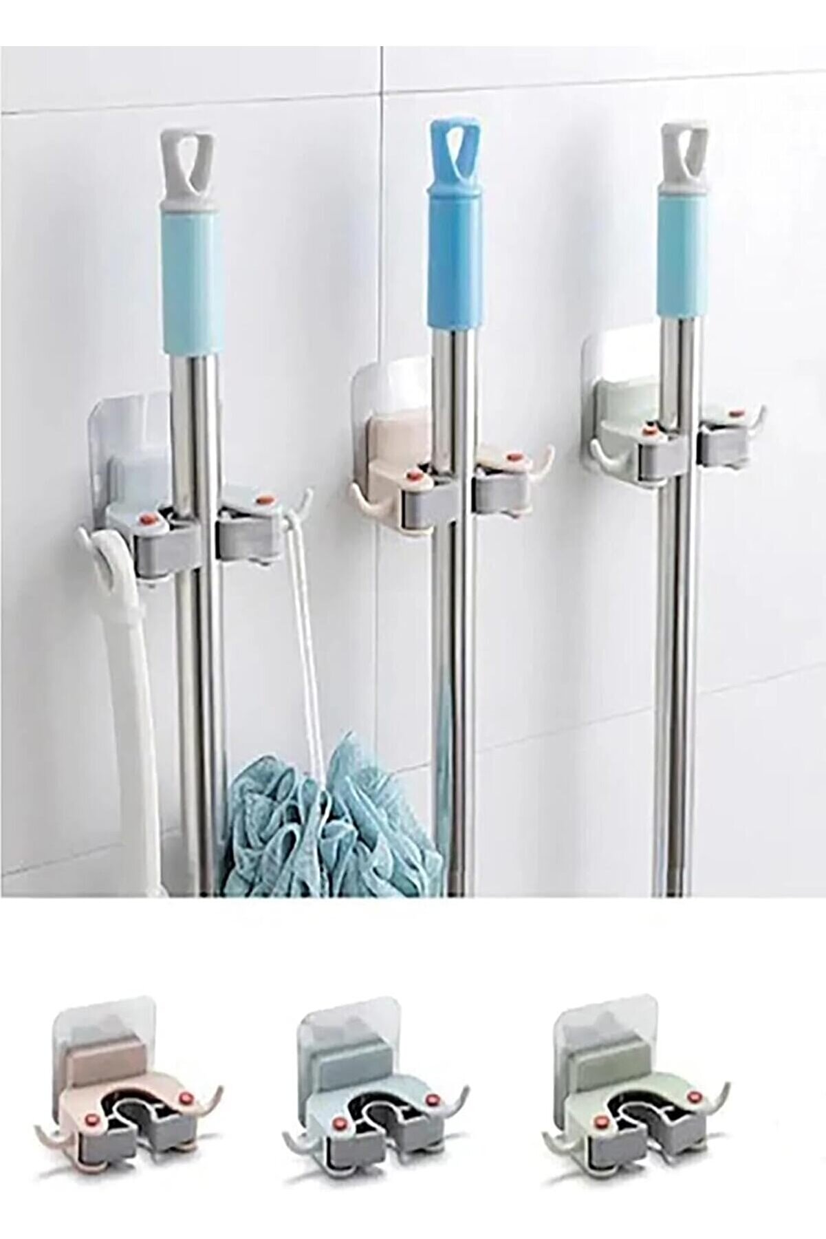 STOREMAX shopverse Paspas Süpürge Fırça Ve Mop Askısı Sap Tutucu Mutfak Askı 2 Adet trendflick 1014773