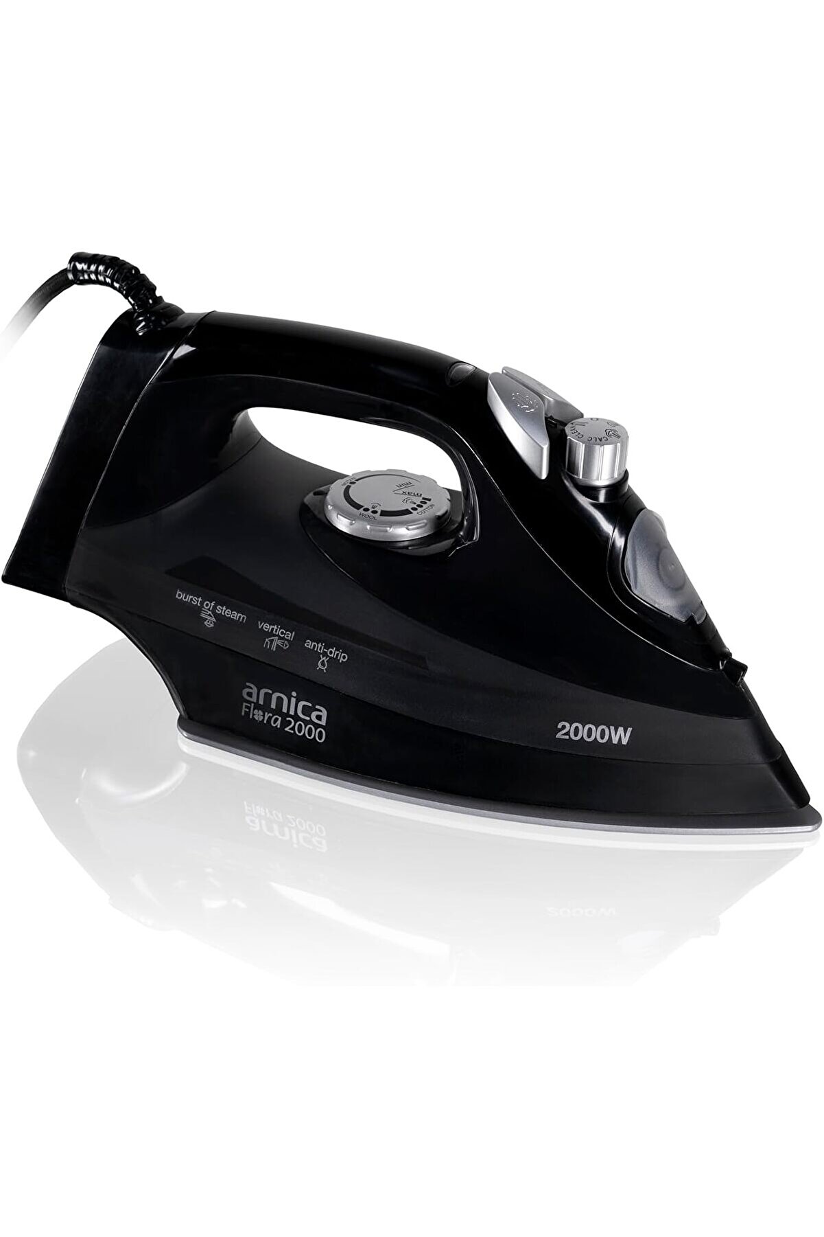 STOREMAX shopverse Flora 2000 Seramik Ütü Siyah Gümüş trendflick 1014773