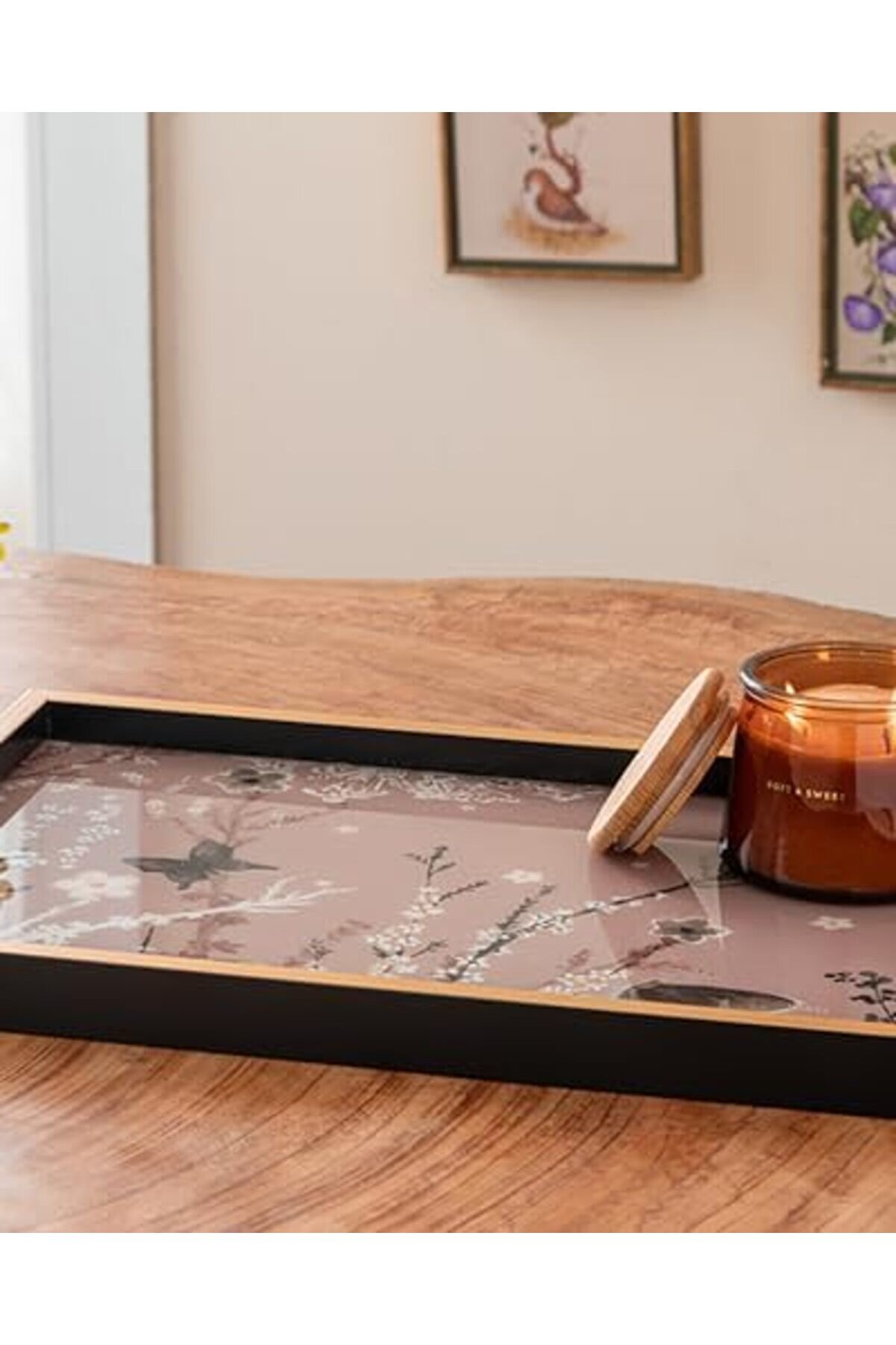 Shopverse Spri̇ng Dekorati̇f Tepsi̇ 31X46 Cm Beyaz Trendfli̇ck 1014773