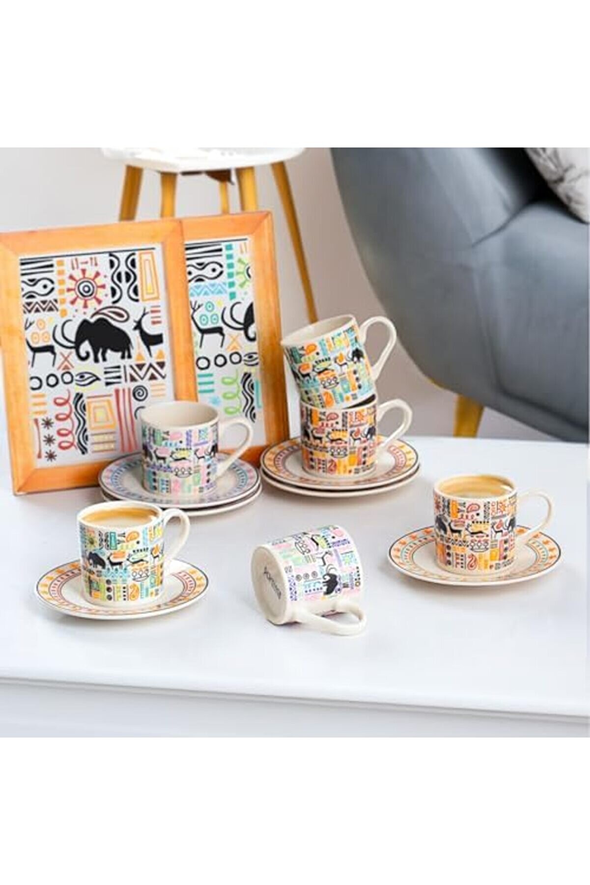 Shopverse Te-207 Fi̇ncan Takımı-Desenli̇ Fi̇ncan Takımı-Türk Kahvesi̇ 6 Ki̇şi̇li̇k 90 Cc Trendfli̇ck 1014773