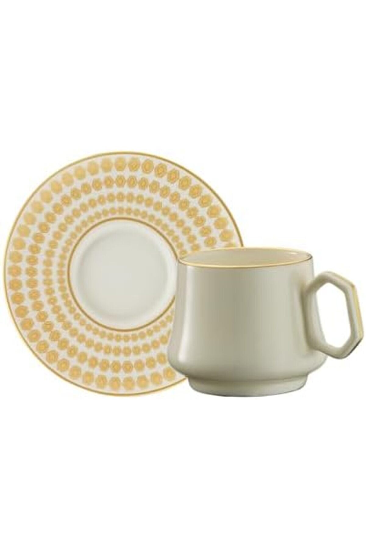 Shopverse Moreno 1453 Şangay Gemoetri̇k 12 Parça 6 Ki̇şi̇li̇k Kahve Fi̇ncan Takımı 90 Ml Trendfli̇ck 10147