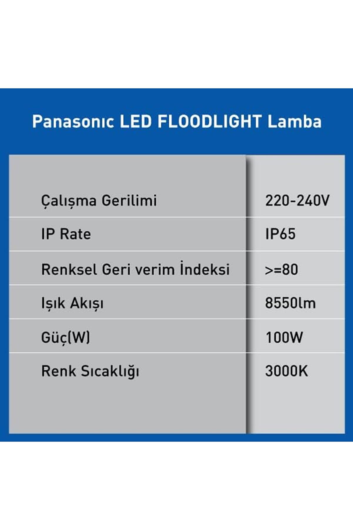 Shopverse Led Projektör, Sıcak Beyaz Işık 100W 8550Lm 3000K Trendfli̇ck 1014773