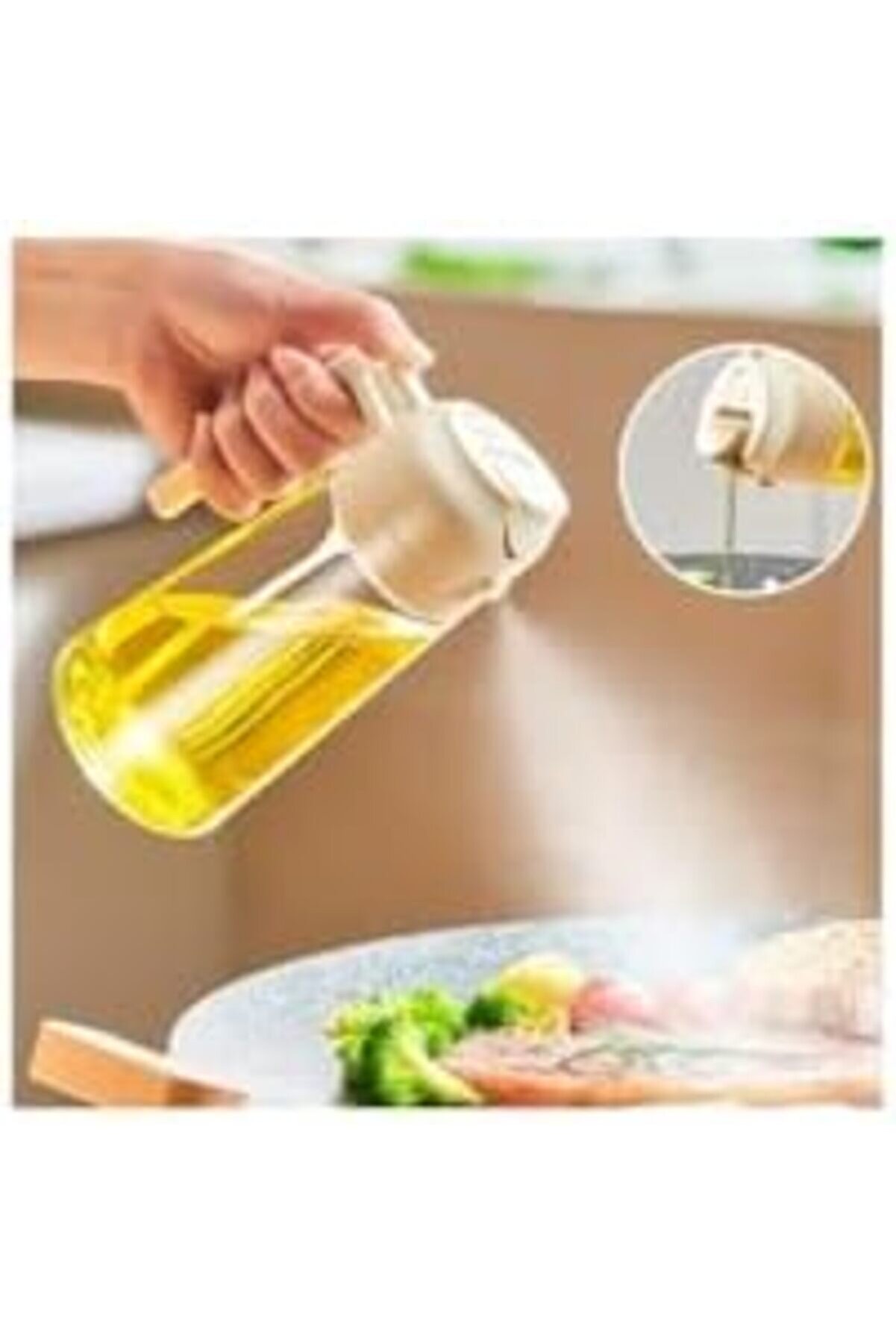 Shopverse Yağdanlık Çi̇ft Fonksi̇yonlu Yağ Püskürtme Ve Dökme, Yağ Püskürtme Şi̇şesi̇, Yağ İçi̇n Cam Spre