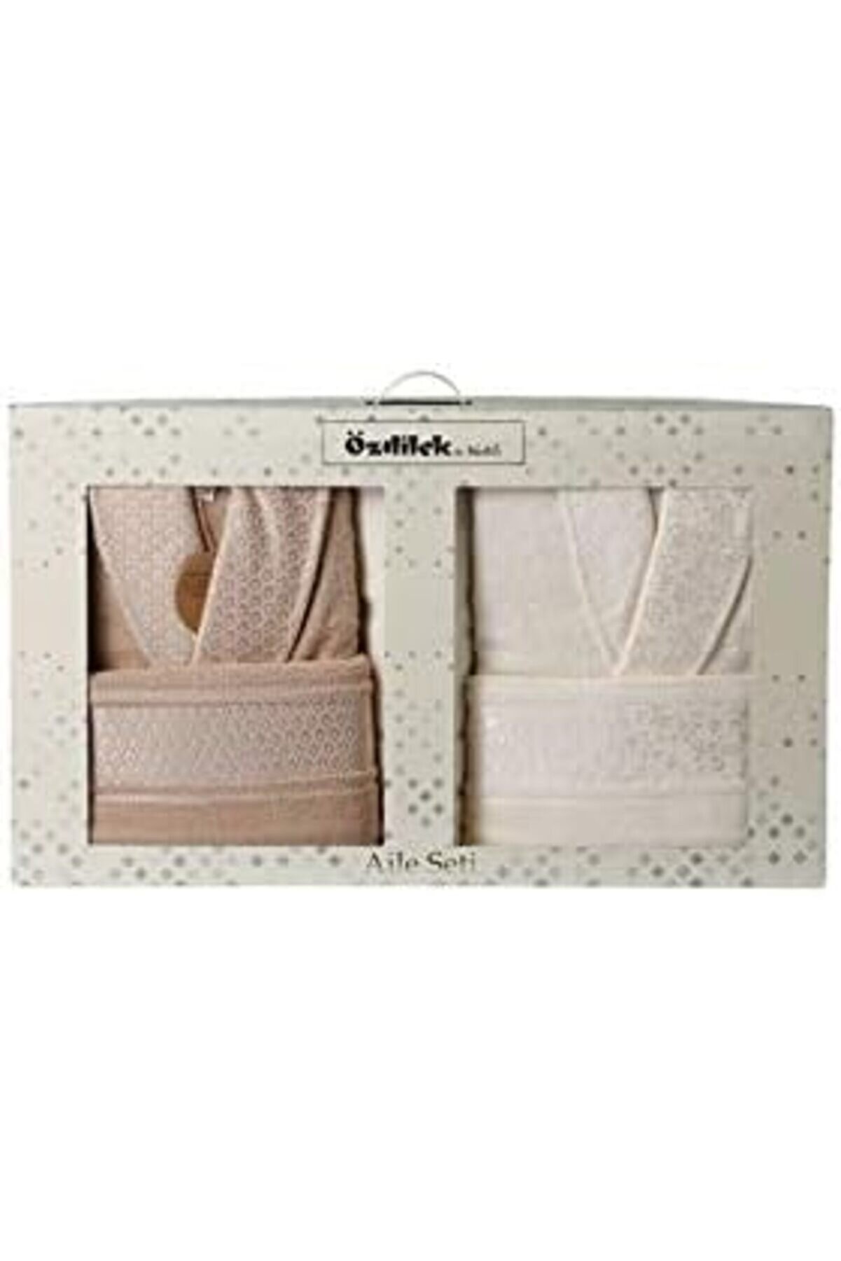 Shopverse Ai̇le Bornoz Set Camella Bej Krem Paspas He Trendfli̇ck 1014773