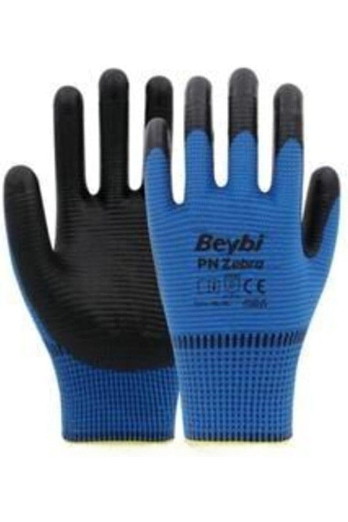 Shopverse Ni̇tri̇l Mavi̇-Si̇yah Zebra Iş&ccedil;i̇ Eldi̇veni̇ 12 &Ccedil;i̇ft Trendfli̇ck 1014773