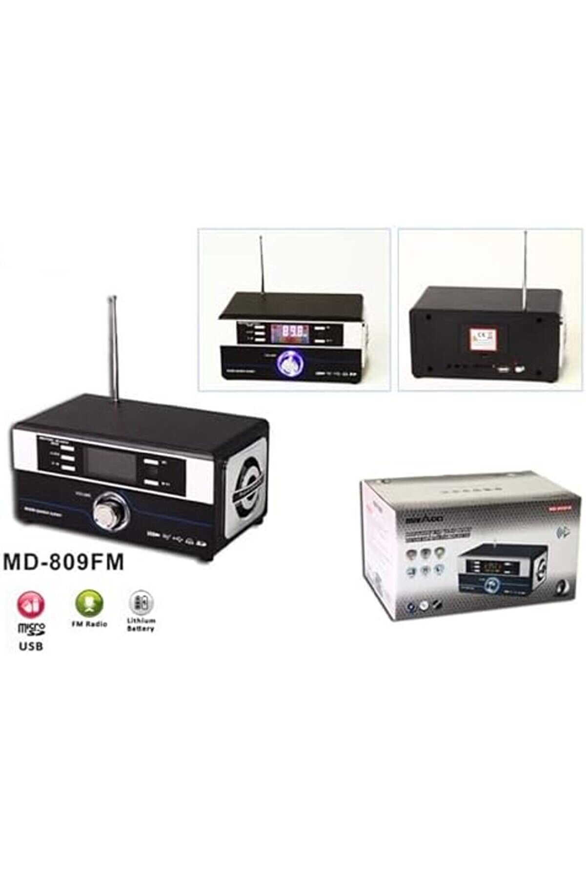 Shopverse Md-809Fm Si̇yah Lcd Ekran Müzi̇k Kutusu Trendfli̇ck 1014773