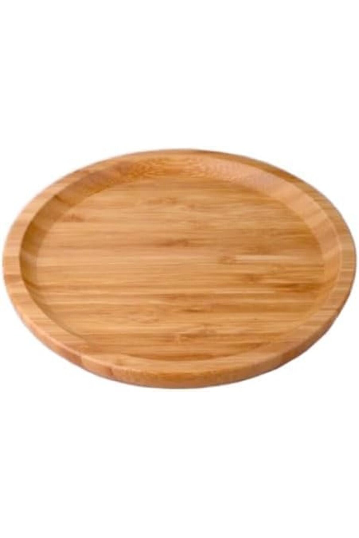 Shopverse Bambu Lüx Yuvarlak Servi̇s 20 * 20Cm, Bambu Sunumluk & Çerezli̇k Yuvarlak Sunum Tabağı, Bamb