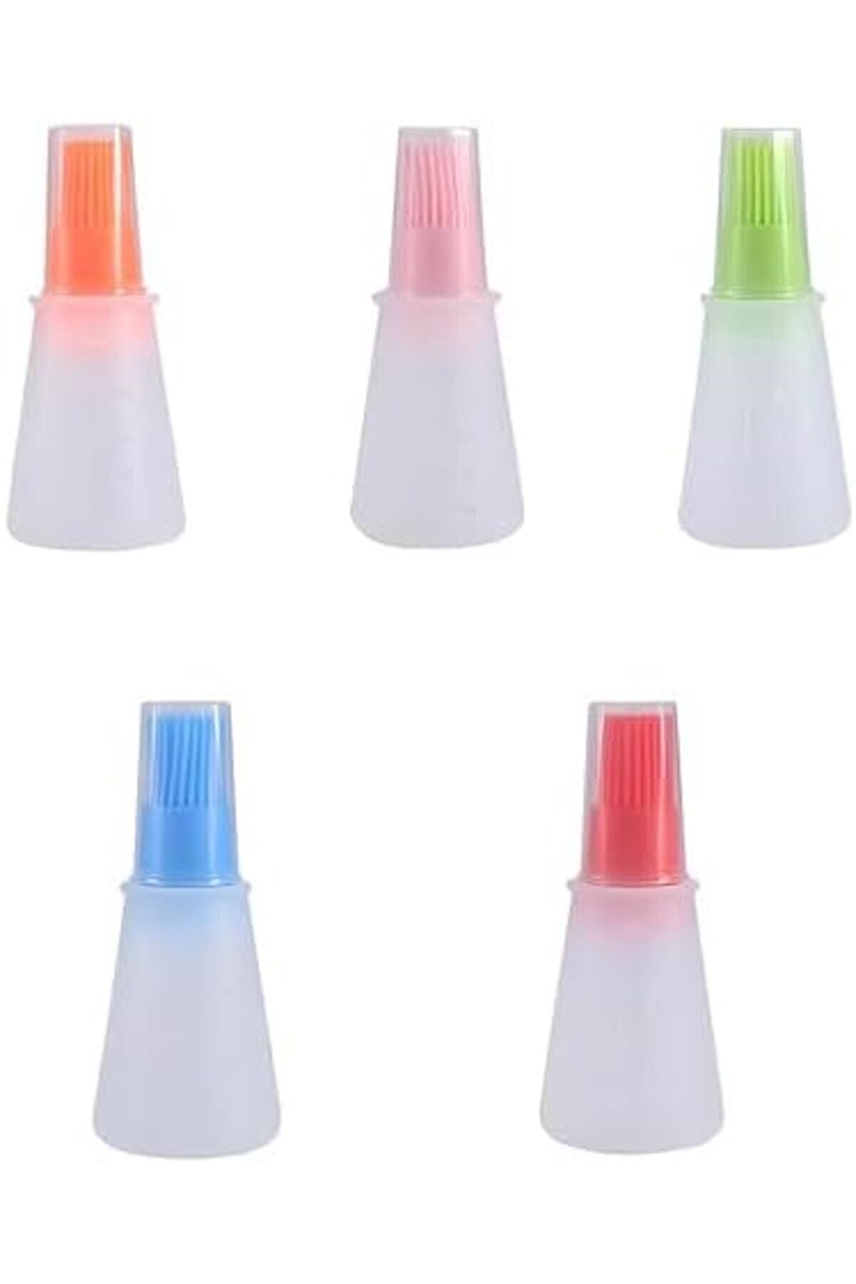 Shopverse 2’Li̇ Si̇li̇kon Fırçalı Yağdanlık – Mi̇li̇li̇treli̇k Ölçülü, Damlama Yapmaz Yağ Şi̇şesi̇ Seti̇ | Mut