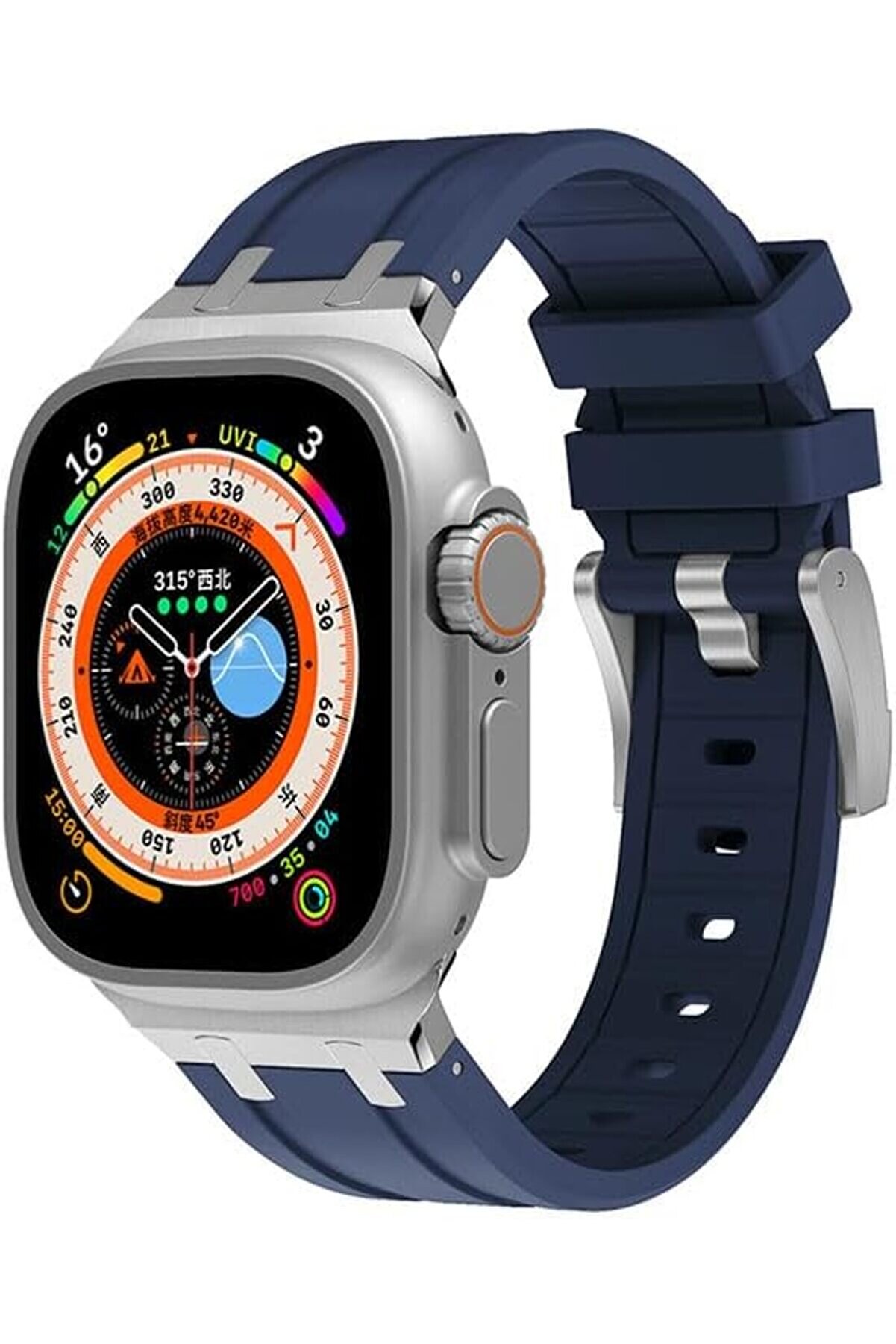 STOREMAX shopverse İle Uyumlu 42mm KRD-89 Silikon Kordon Lacivert trendflick 1014773