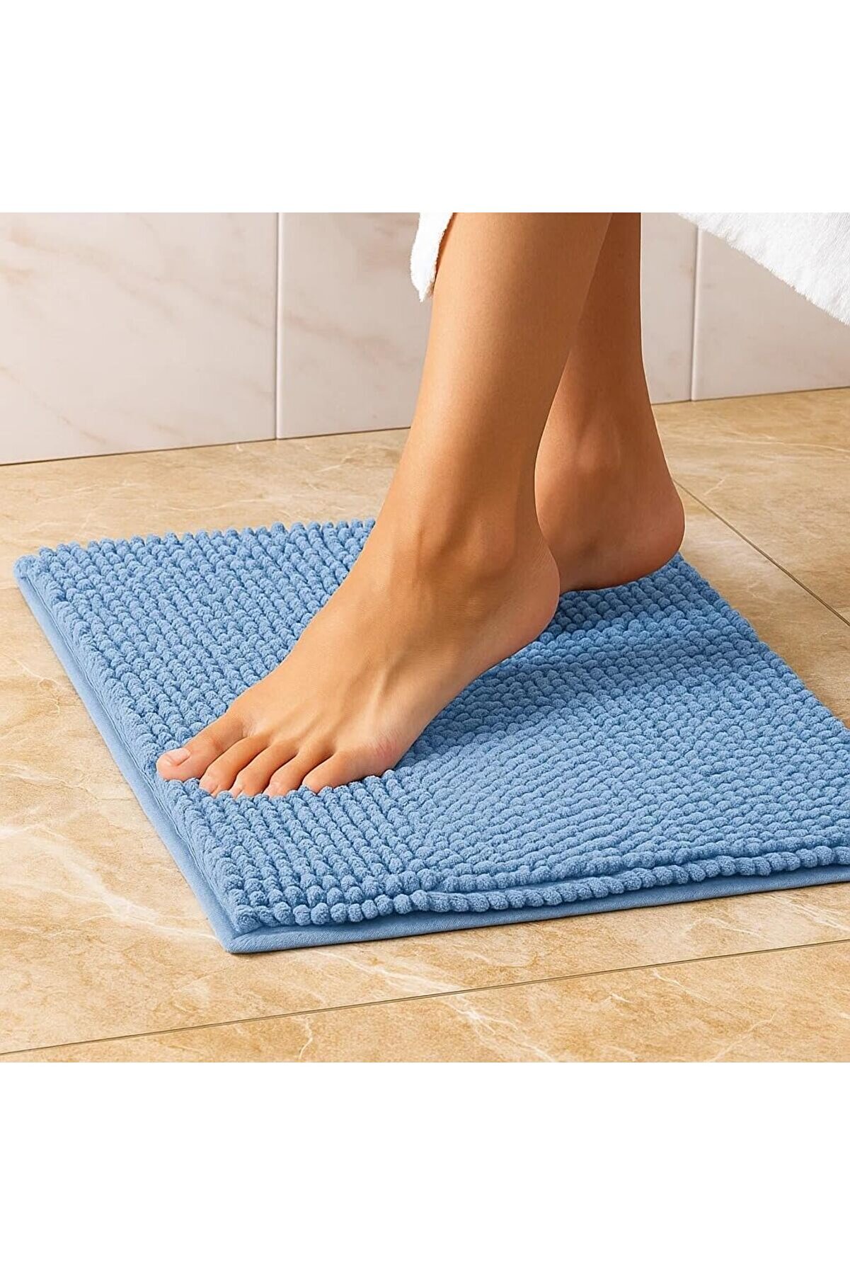 STOREMAX shopverse Lüks Mikrofiber Paspası – Su Emici, Modern ve Yumuşak Halısı (Mavi) trendflick 1014773