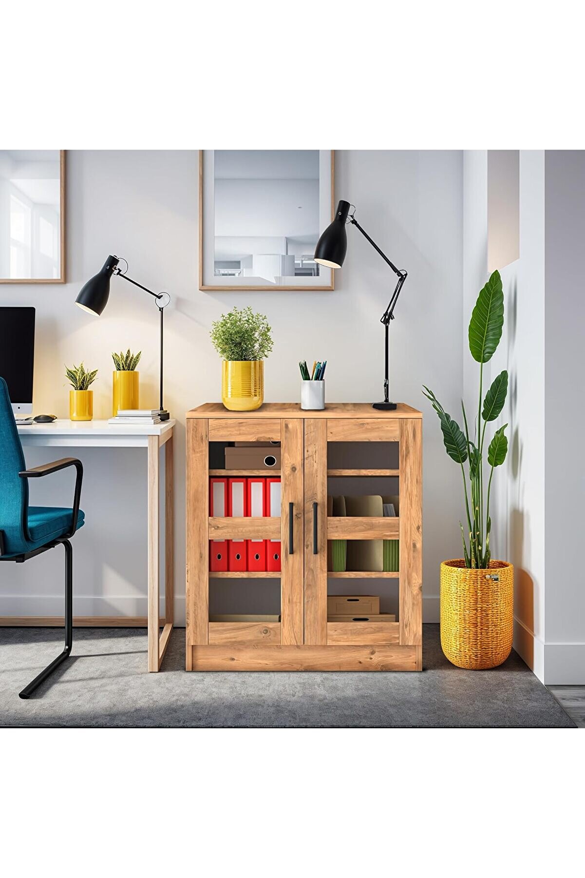 STOREMAX shopverse 2 Cam Kapaklı Ceviz Dosya Dolabı trendflick 1014773