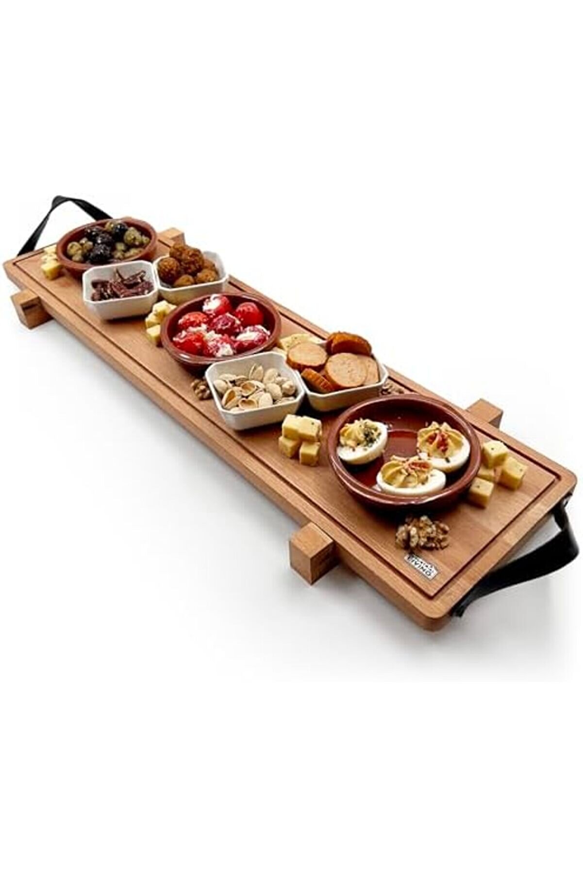 Modazone Ahşap Servi̇s Ve Sunum Tahtası, Masi̇f Kuruyemi̇ş Ve Meyve Sunum Tahtası, Kahvaltı Sunum Tepsi̇