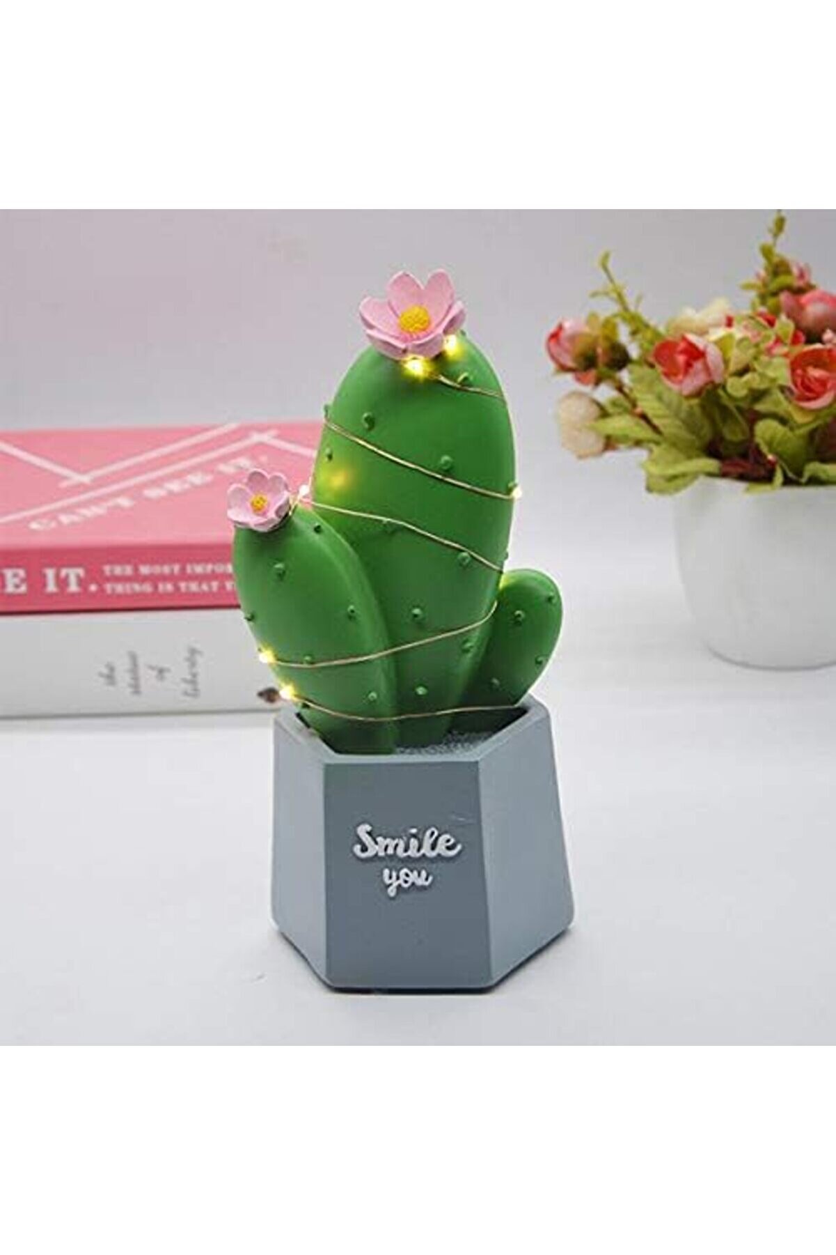 Shopverse Led Işıklı Kaktüs Bi̇blo Ev Dekorasyon Ve Hedi̇yeli̇k Eşya Led Aydınlatma Trendfli̇ck 1014773
