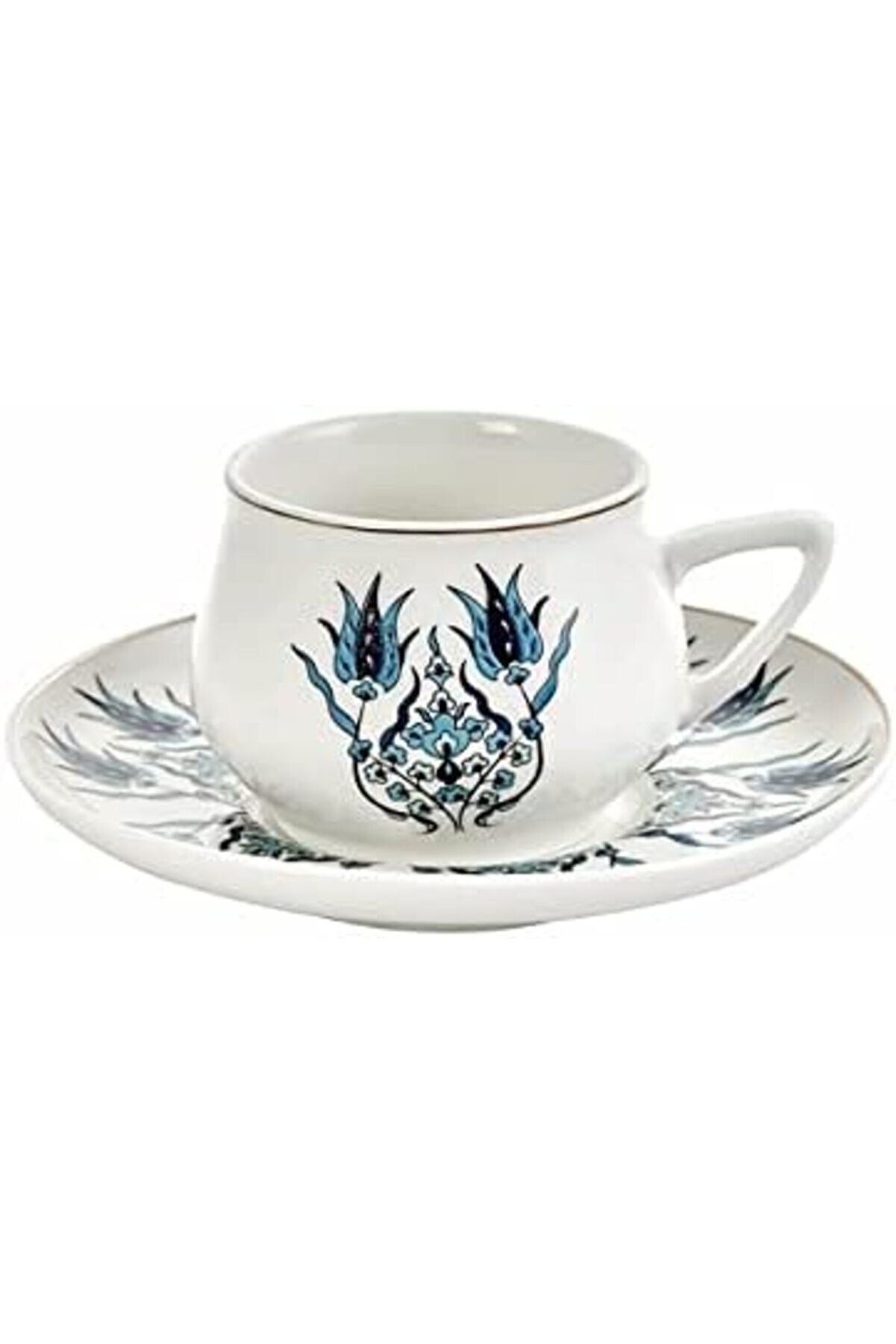 Shopverse 153.01.01.3803 Izni̇k Yeni̇ Form 6 Ki̇şi̇li̇k Kahve Fi̇ncanı, Beyaz Trendfli̇ck 1014773