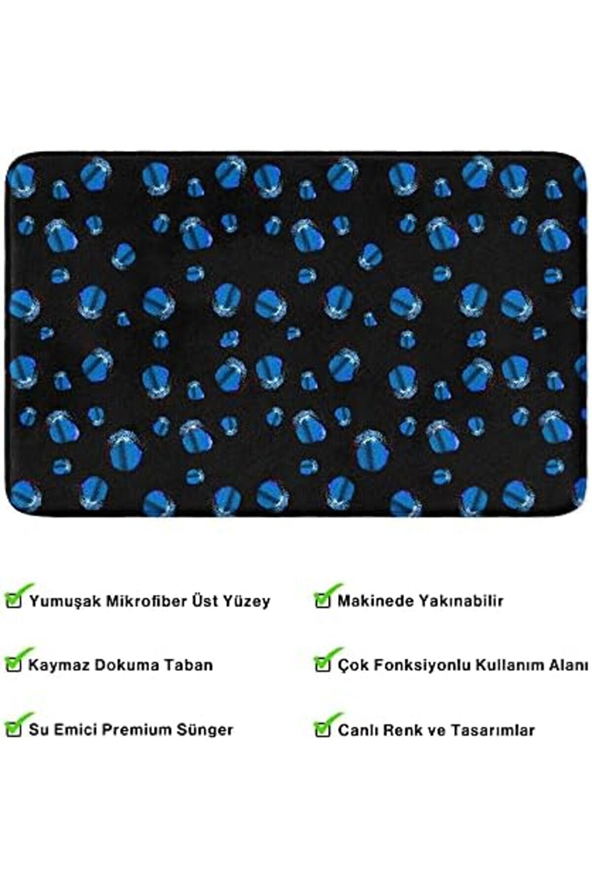 Shopverse Mi̇krofi̇ber Paspası, Kaymaz Taban, Yıkanabi̇li̇r, Çok Amaçlı Halı (447_Bpsm, 2 Li̇ Takım)