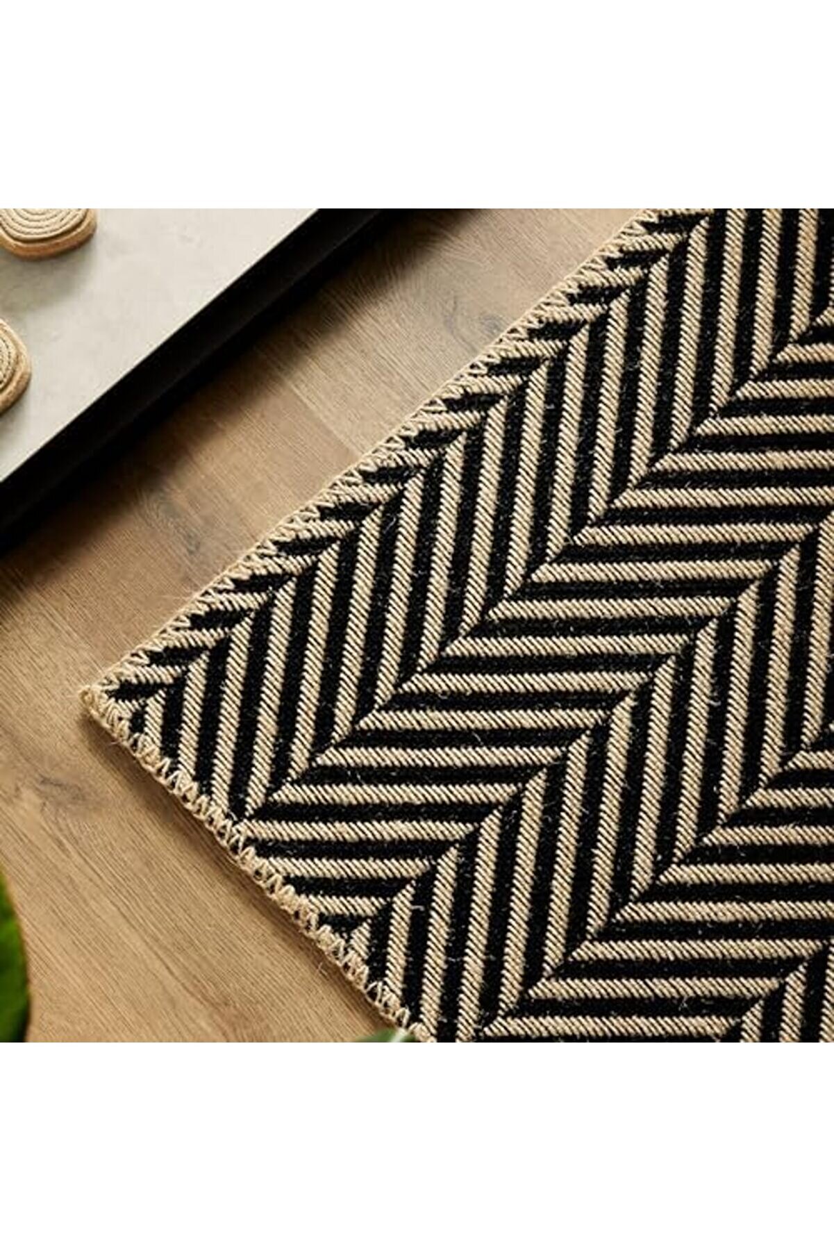 Shopverse Texti̇le Si̇yah Renk Jüt Paspas 50 X 70 Cm Trendfli̇ck 1014773