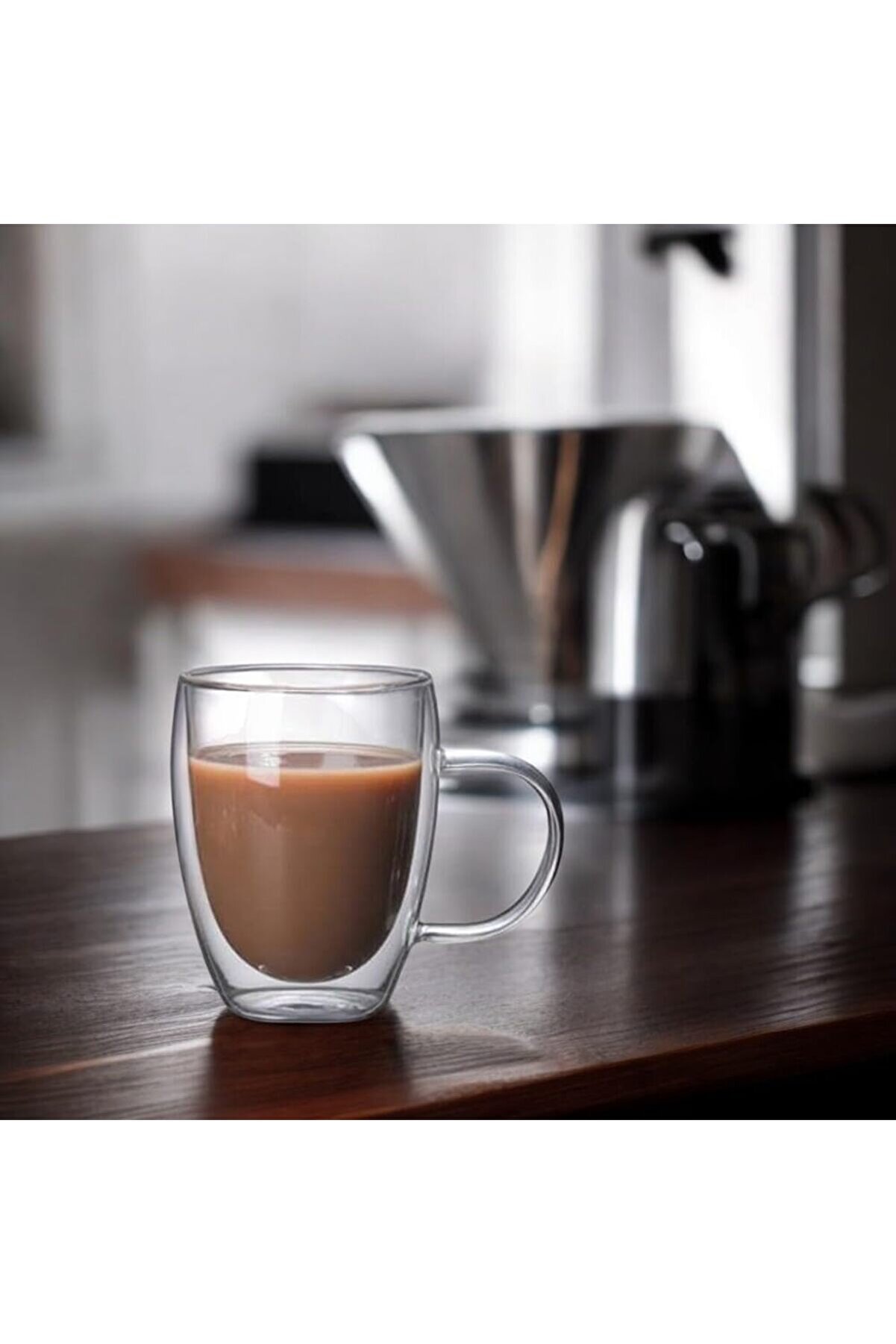 STOREMAX shopverse 1 Adet Şeffaf Çift Cidarlı Borosilikat Cam 300 ML Çift Cidarlı Cam Kahve Fincanı, Çift Cid